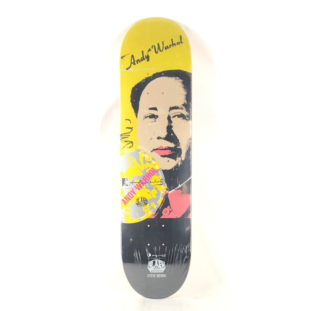 Alien Workshop Steve Berra Andy Warhol Portrait Yellow Black Size 8" Skateboard Deck