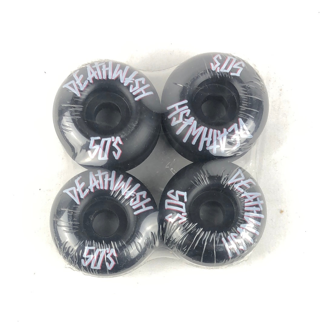 Deathwish Team Graphic Black White 50mm Skateboard Wheels