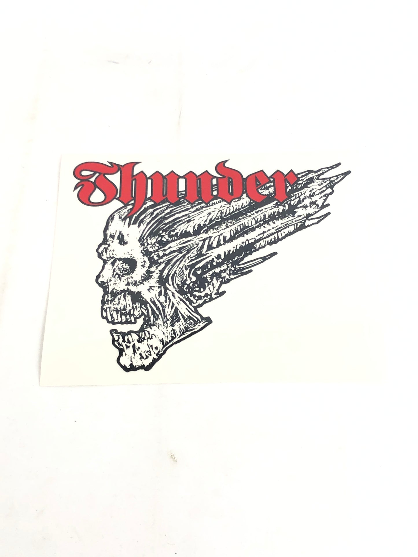 Thunder Trucks Skull Clear Black Red 6.75" x 8" Sticker