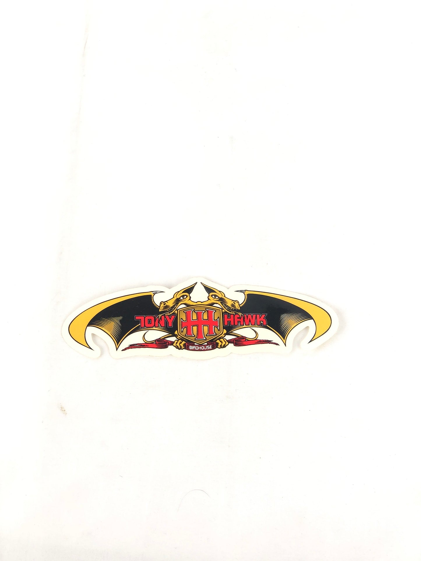 Birdhouse Tony Hawk Double Dragon Clear Red Gold 6.5" x 2" Vintage NOS Sticker