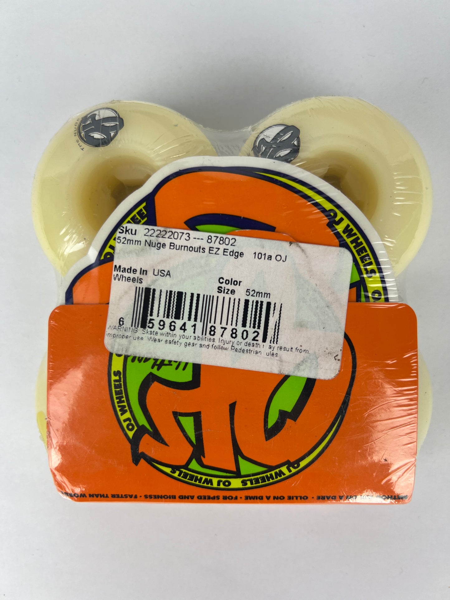 OJ Wheels Don The Nuge Nguyen Radical Burnouts EZ Edge Black White Grey Size 52MM Vintage NOS Wheels