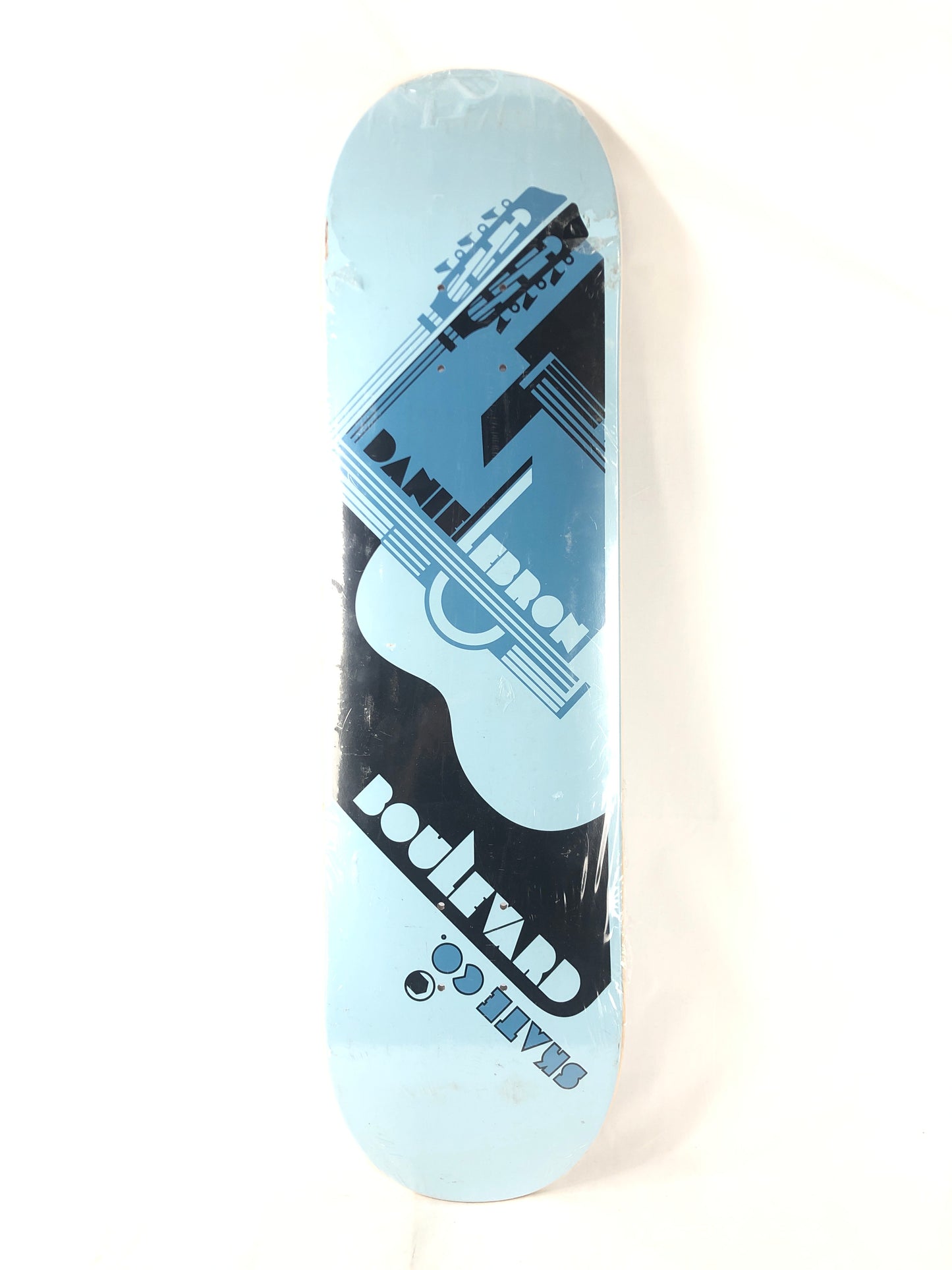 Boulevard Daniel Lebron Guitar Graphic Blue Black Size 8 Skateboard Deck