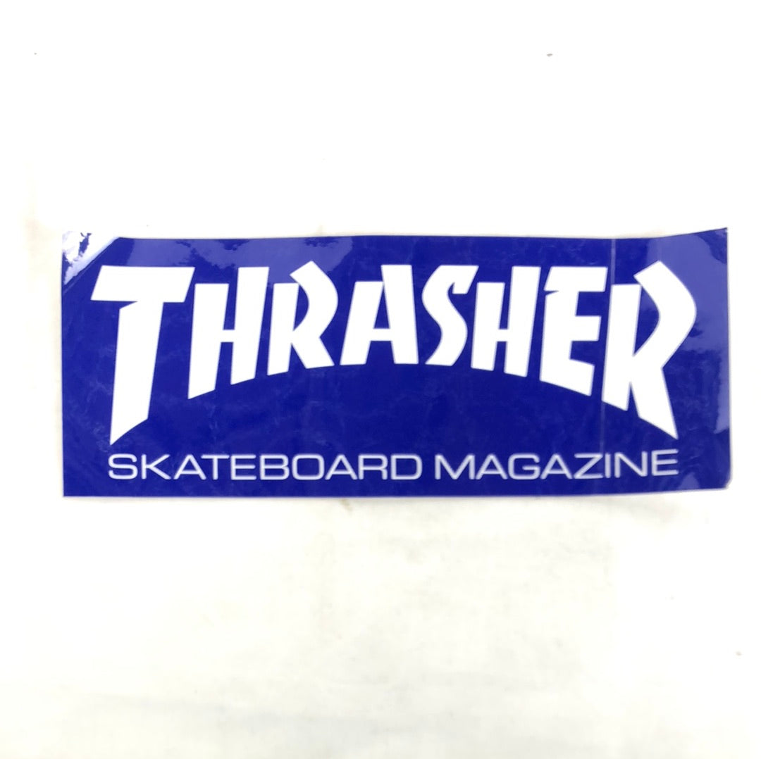 Thrasher Skateboard Magazine Blue White 9" x 4.25" Sticker