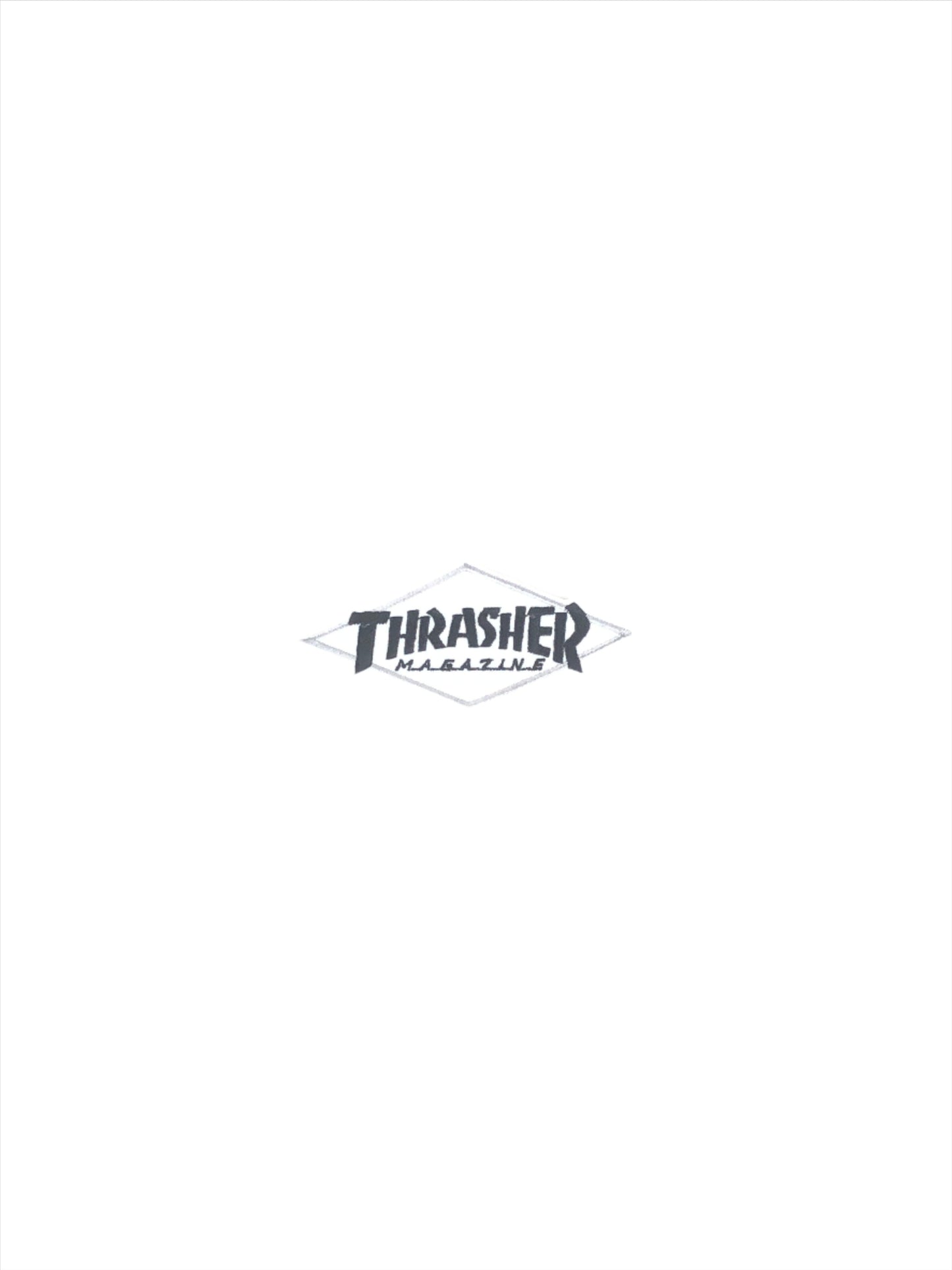 Thrasher Magazine Diamond White Black 4" x 2" Patch