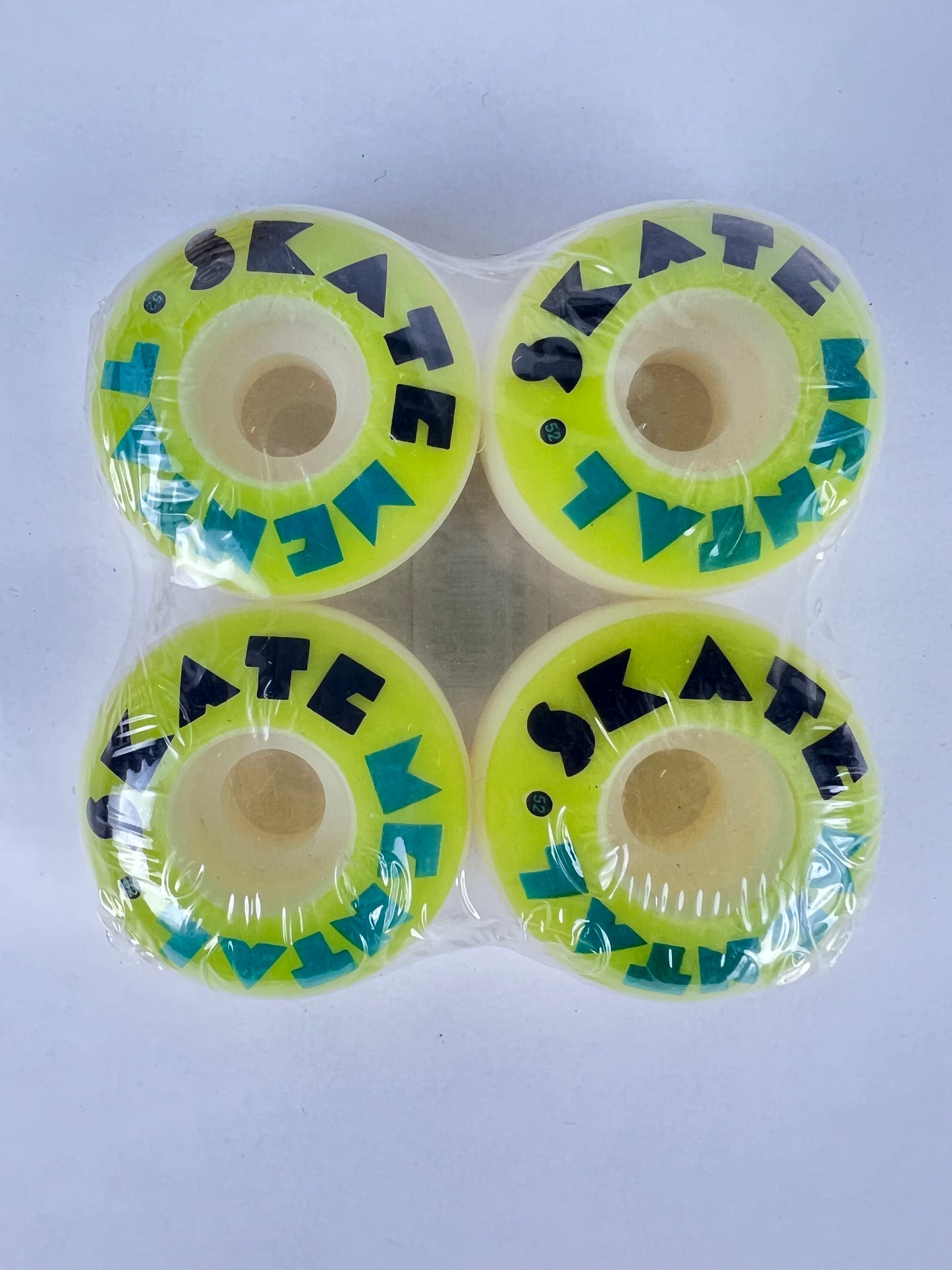 Skate Mental Green Black Turquoise Size 52MM Vintage NOS Wheels