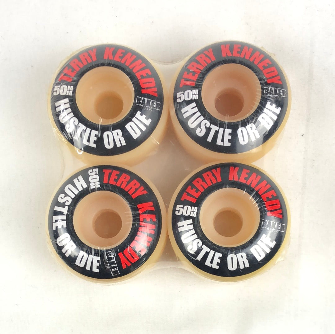 Baker TK Hustle or Die Black White Red 50mm NOS Skateboard Wheels