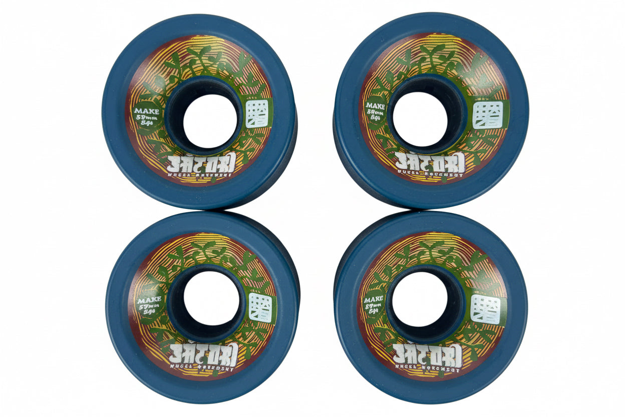 Satori Movement Leaves Blue Make 59MM 84A Vintage NOS Cruiser Wheels