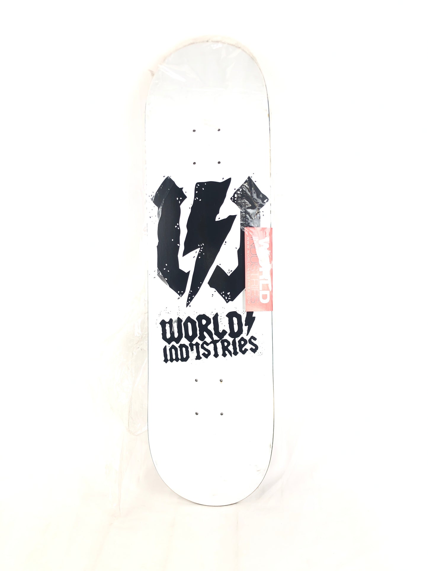 World Industries Lightning Bolt W White Black Size 8.25 Skateboard Deck
