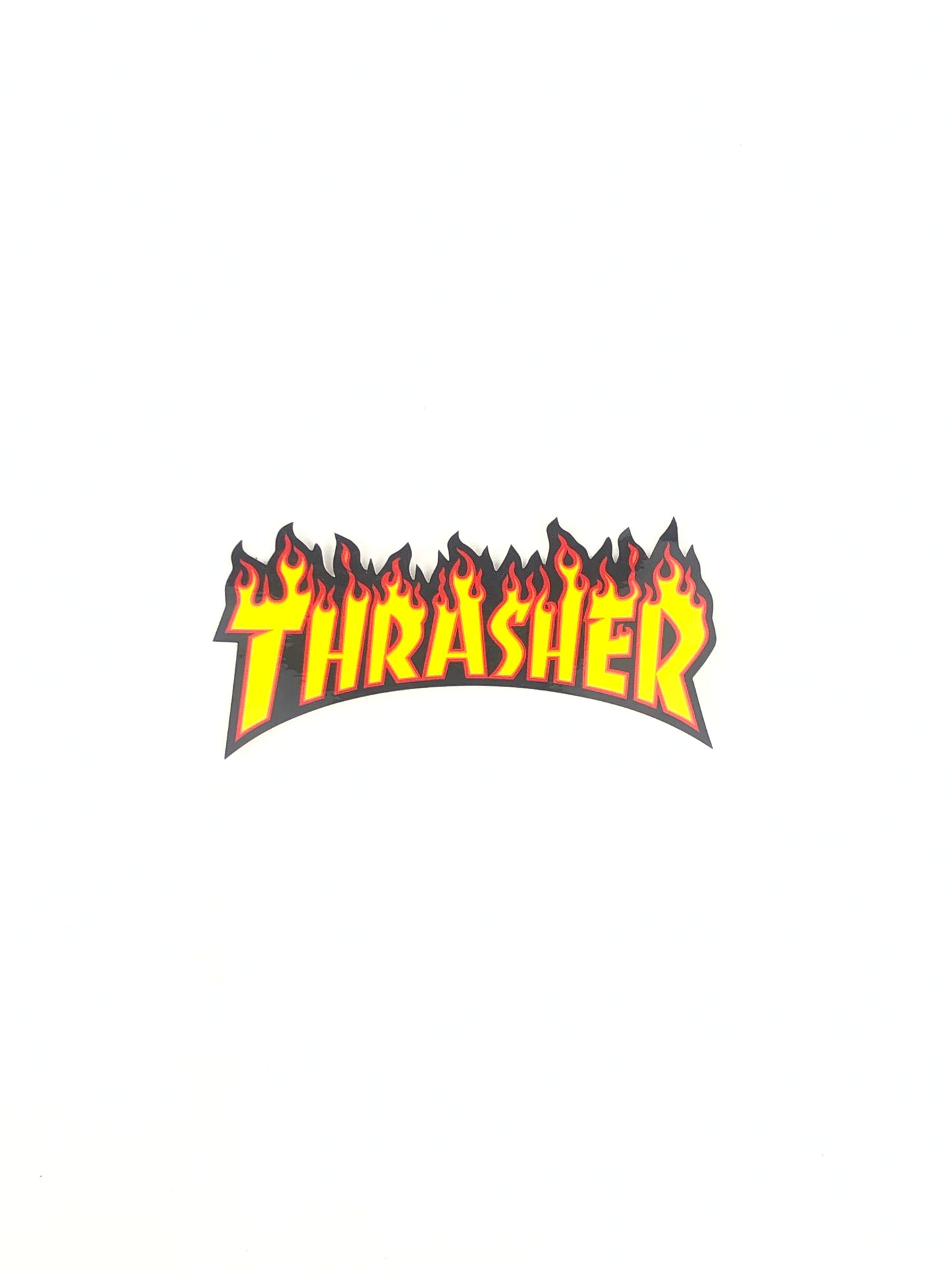 Thrasher Magazine Flame Black Red Yellow 6" x 3" Sticker