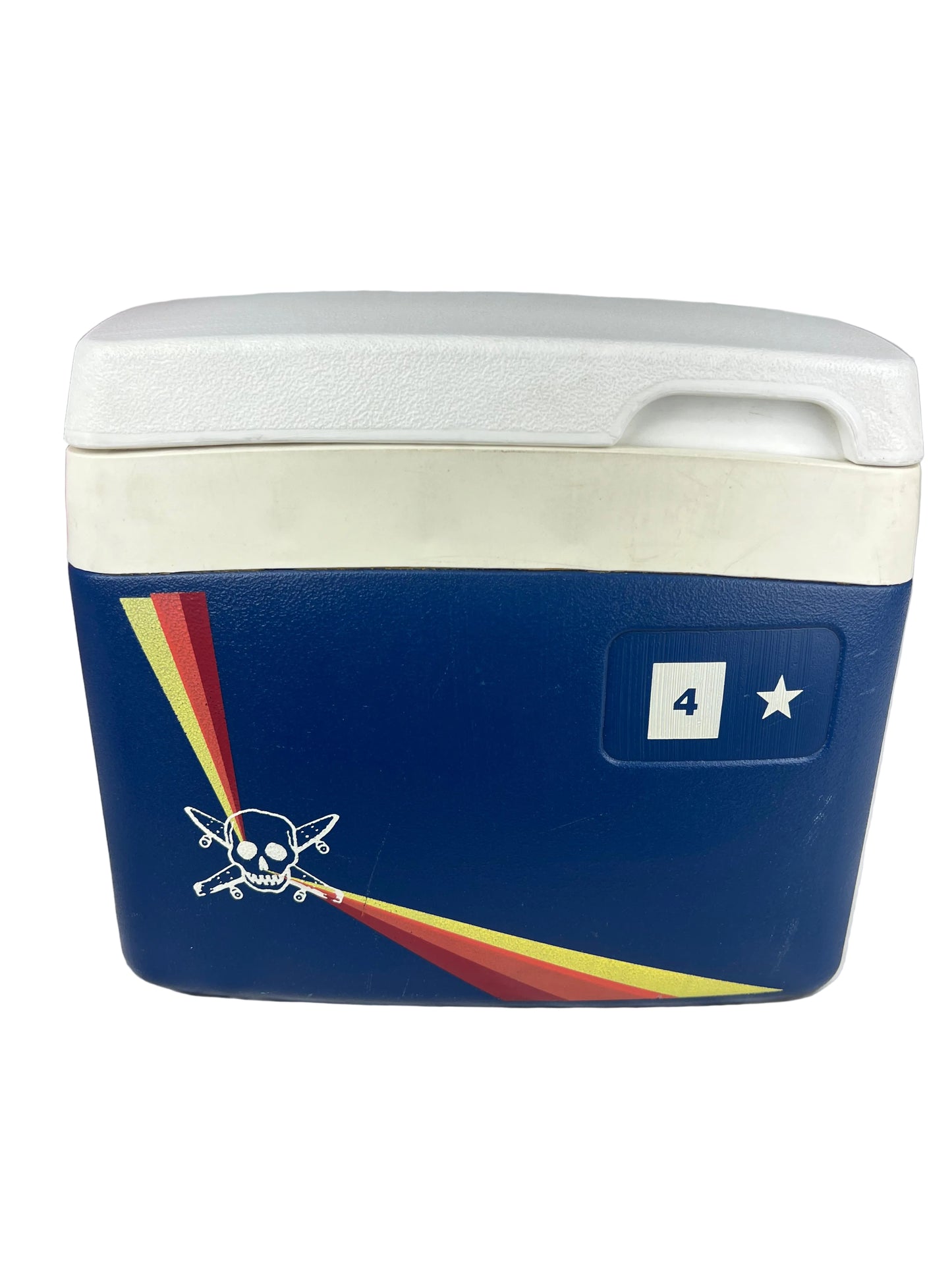 Fourstar X Crailtap Skull And Crossboards Light Beams Blue White 11.5" x 12" x 8" Vintage Lunchbox