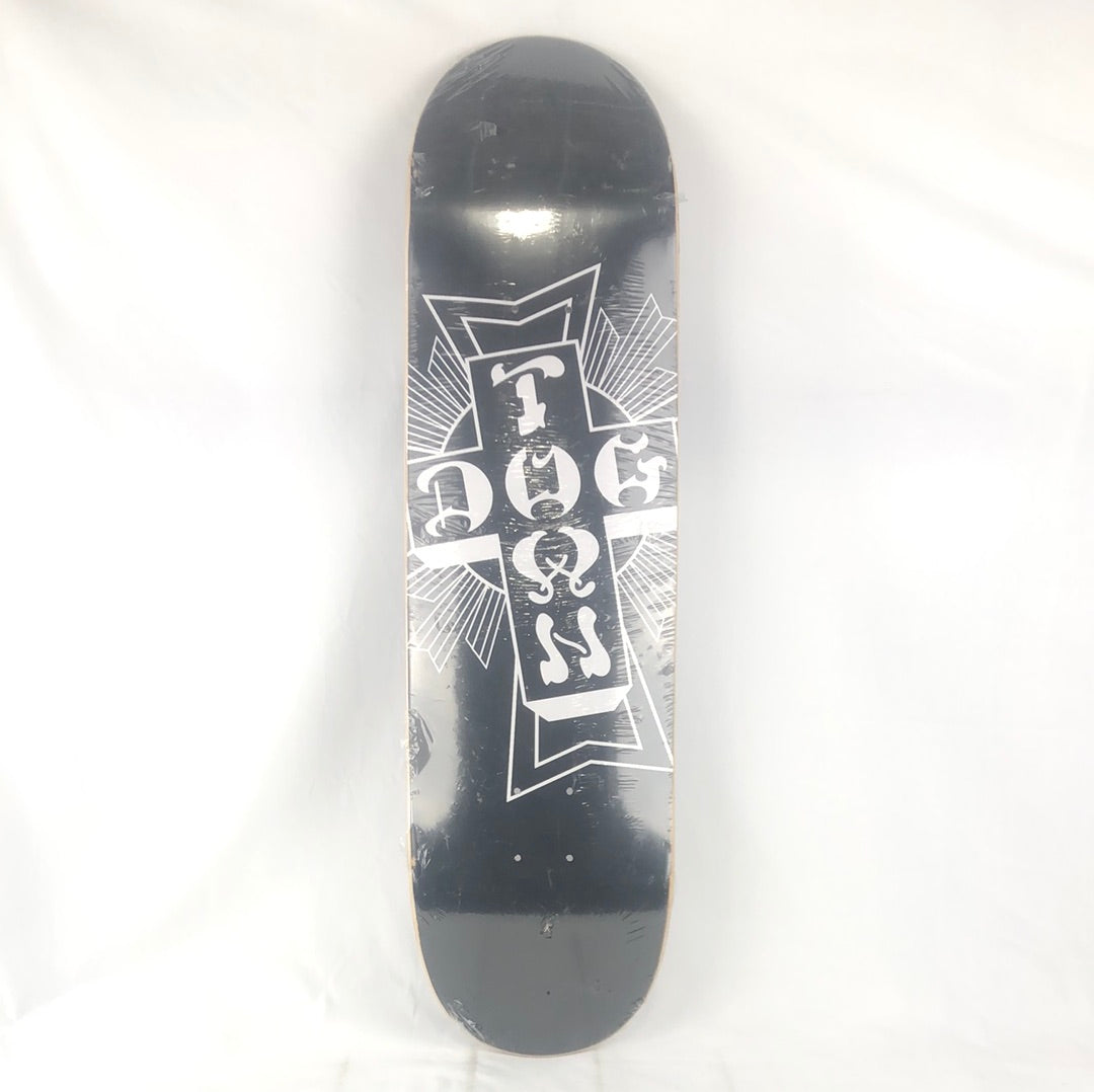 Dogtown Classic Cross Black/White 8'' Skateboard Deck