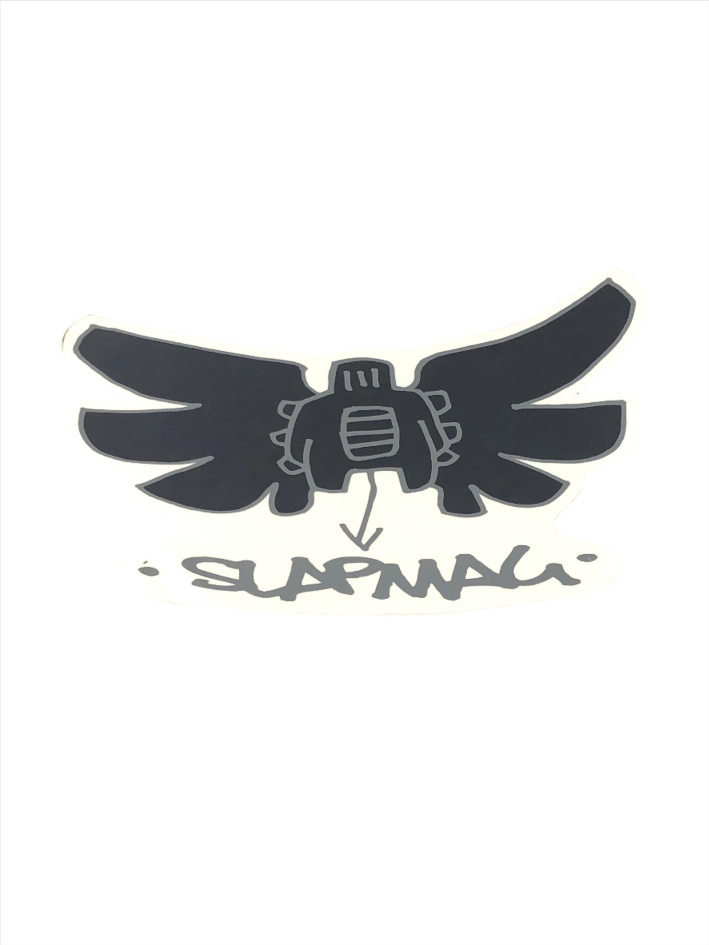 Slap Magazine Gonz Butterfly Slap Mag Clear Grey Black 10.5" x 6" (Large) Sticker