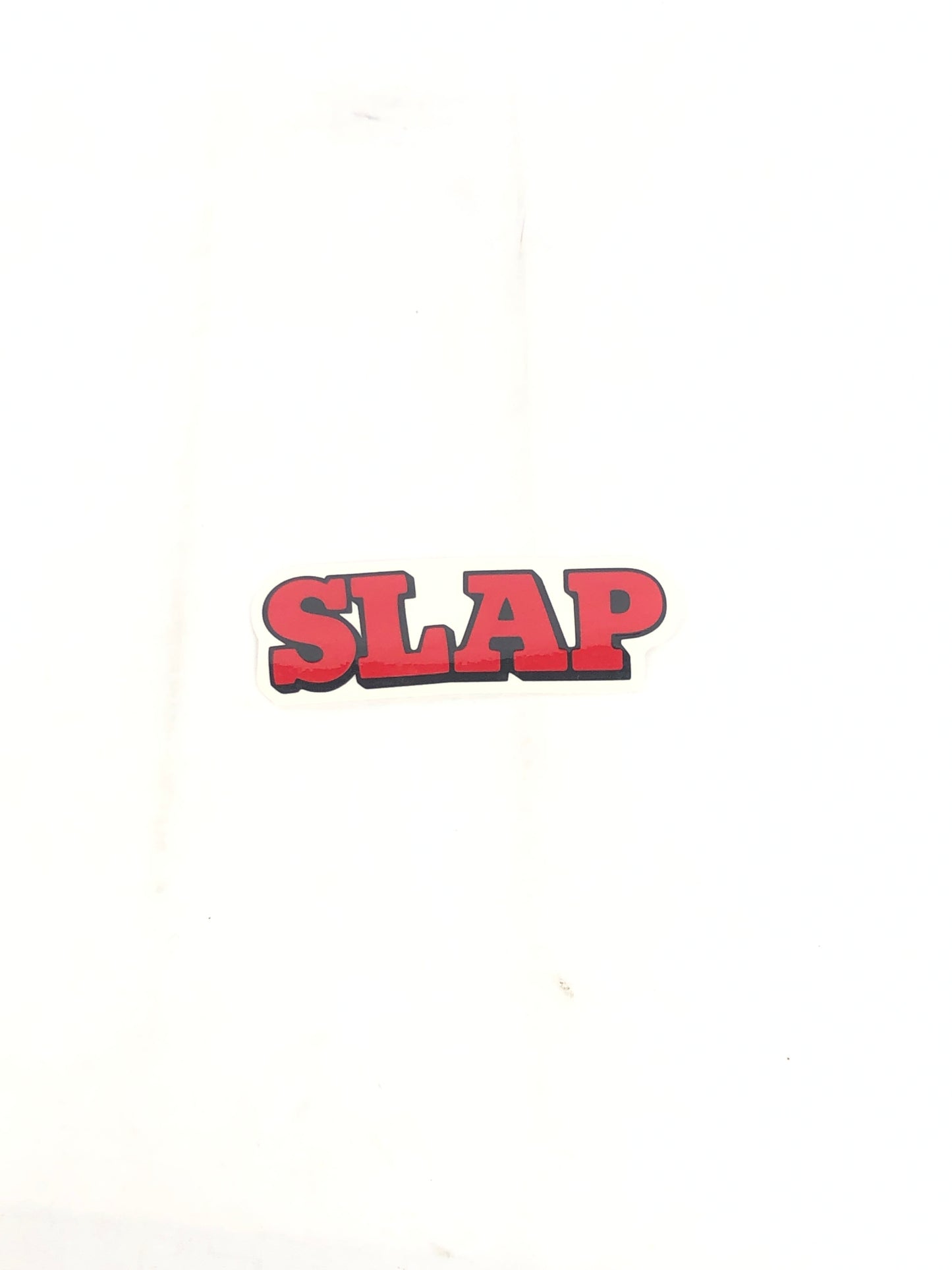 SLAP Magazine Logo Clear Black Red 5" x 1.75" Vintage NOS Sticker