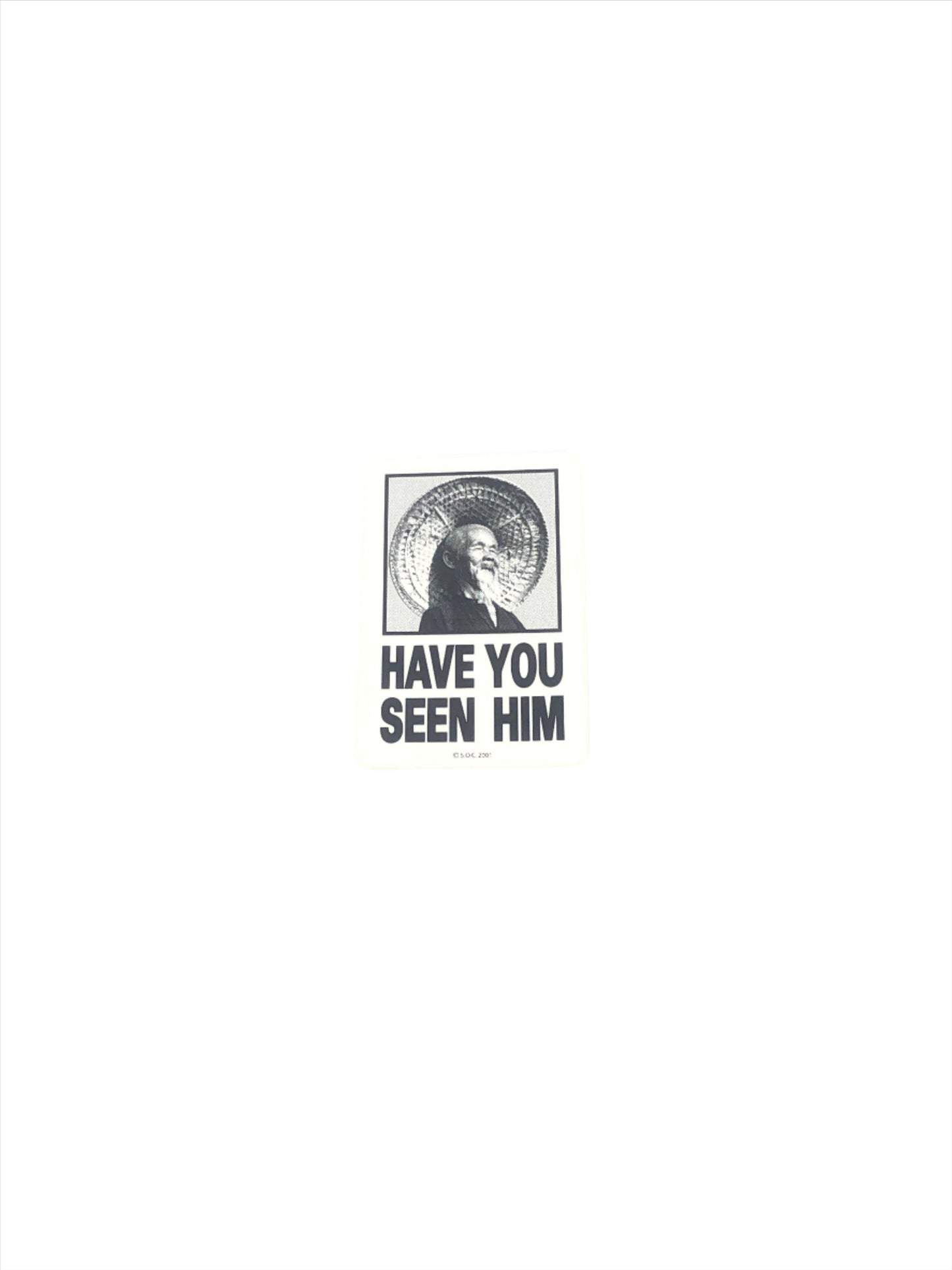 Powell Peralta Have You Seen Him Animal Chin White Black 4.25" x 2.75" Sticker