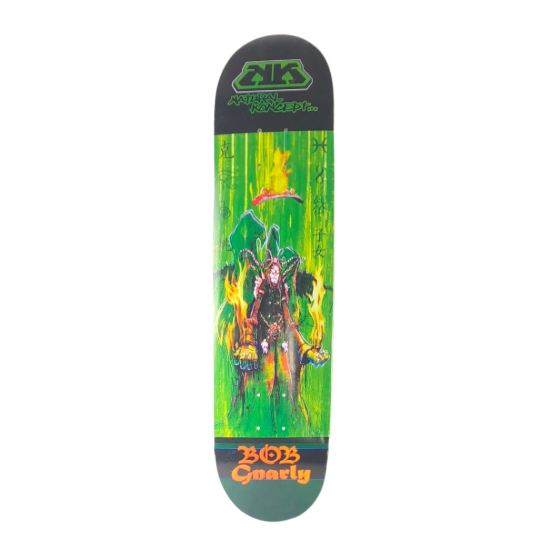 Natural Koncept Bob Gnarly Graphic Black Green Size 7.75" Skateboard Deck