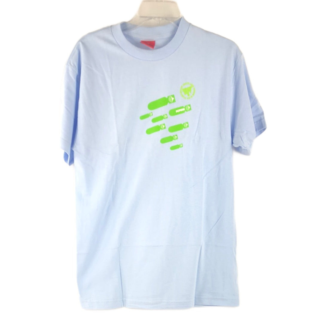 Pop War Torpedo Chest Logo Blue Green Size M S/s Shirt