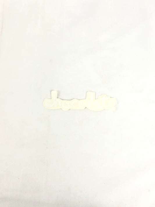 Chocolate Skateboards Logo Clear White 5.25" x 1.5" Sticker