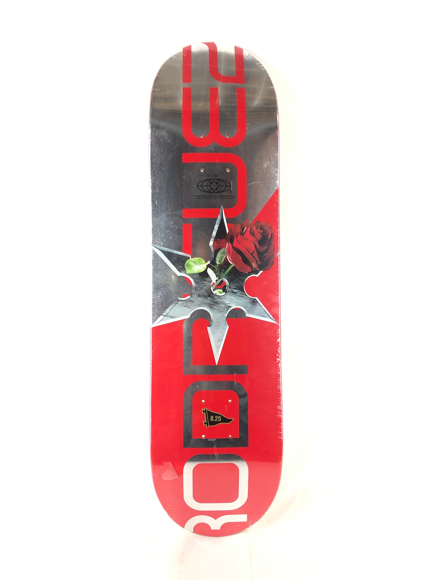 Primitive Paul Rodriguez Threat Red Size 8.25 Skateboard Deck