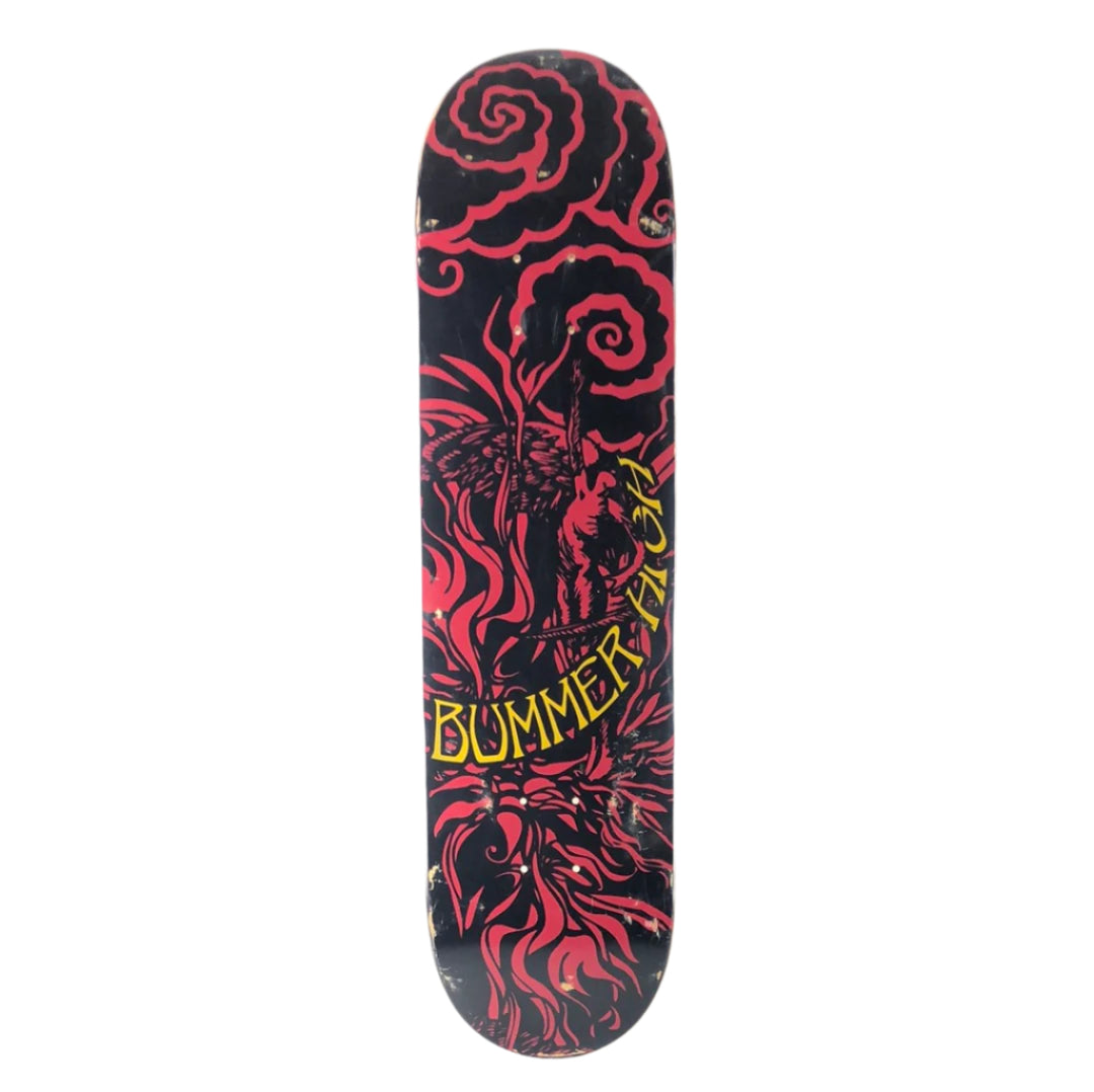 Bummer High Red Smoke Black Red Yellow Size 8" Skateboard Deck