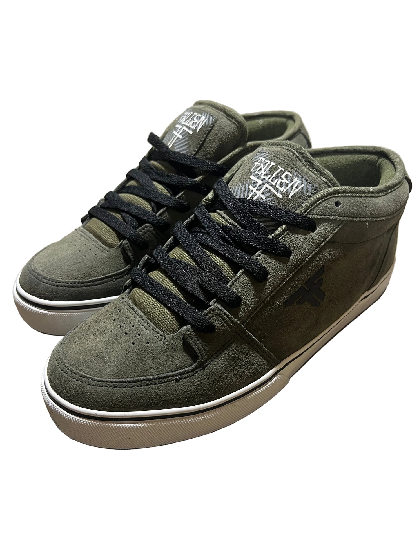 Fallen Tommy Sandoval T Gun Mid Army Green White US Mens Size 9 Unreleased Sample Shoes 2008