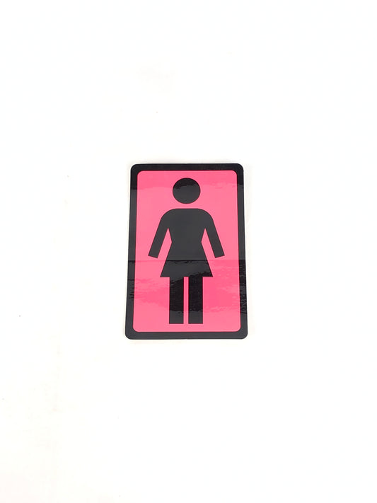 Girl Skateboards Logo Black Pink 4" x 6" Sticker