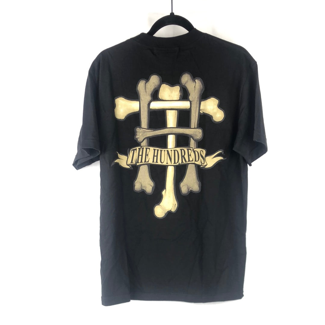 The Hundreds Chest Logo Bone Black Bone Size M S/s Shirt