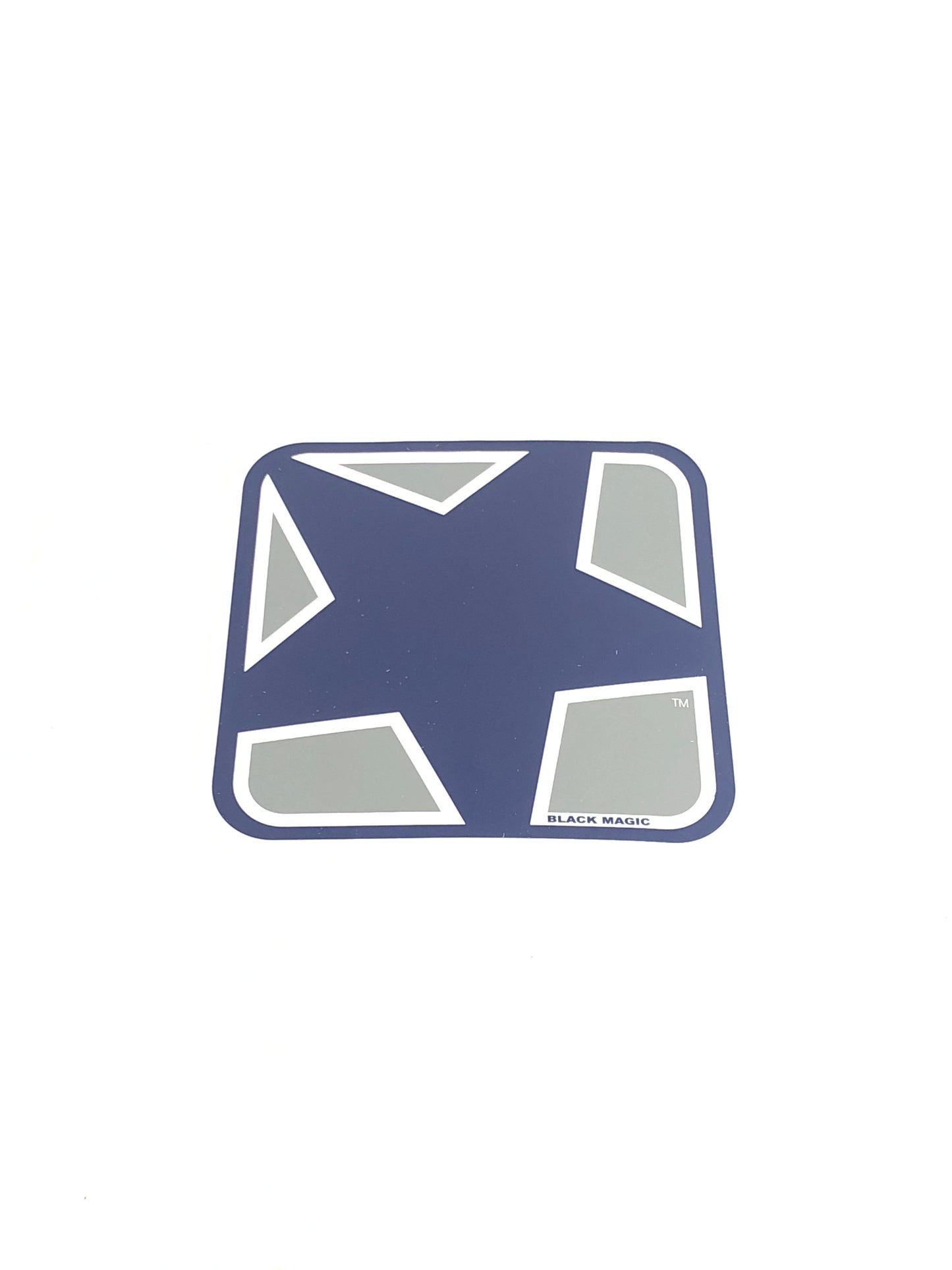 Black Magic Logo Clear Blue Grey 7" x 7" (Large) Sticker