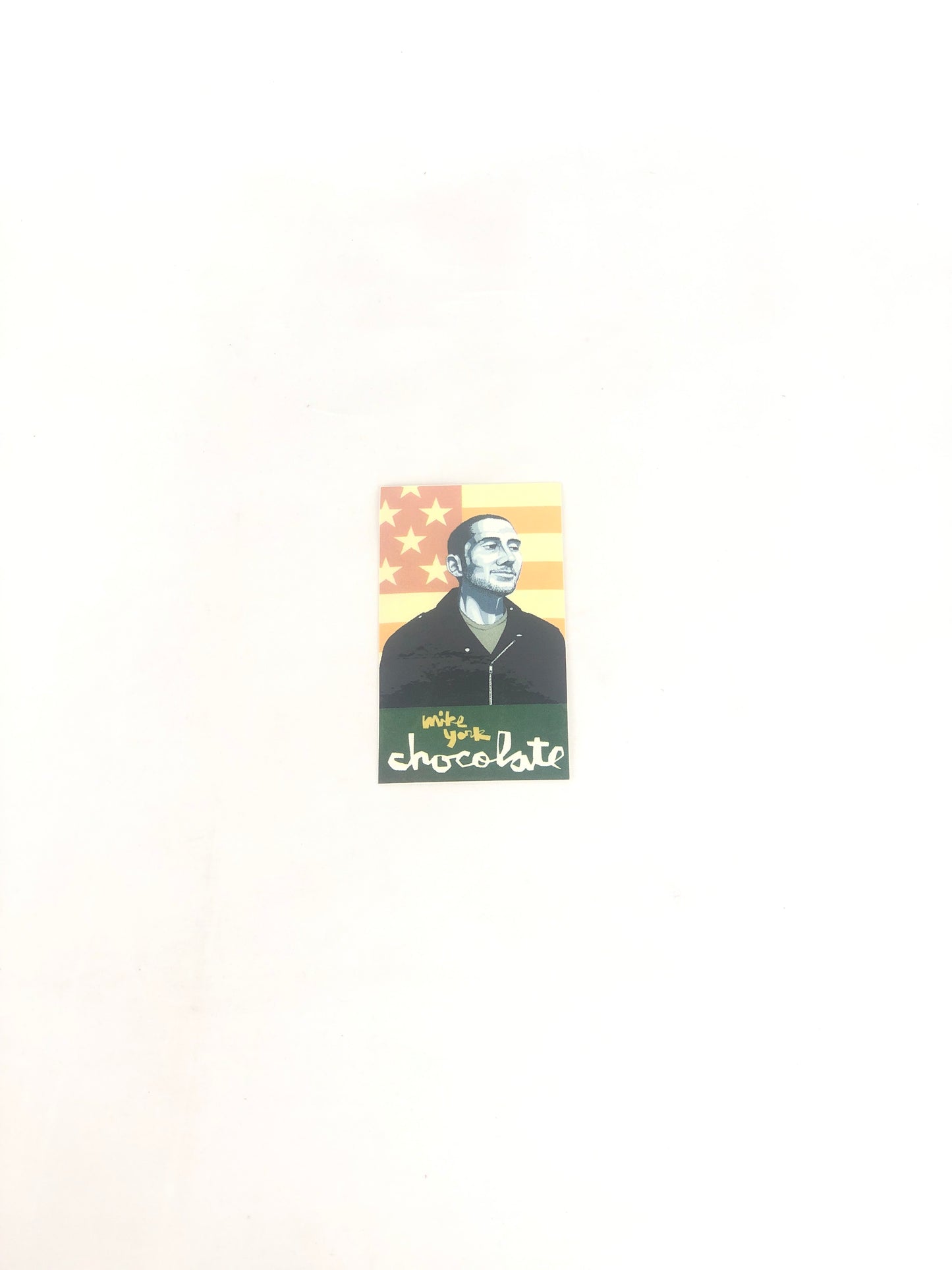 Chocolate Mike York Green Black 2.5" x 4.5" Vintage NOS Sticker