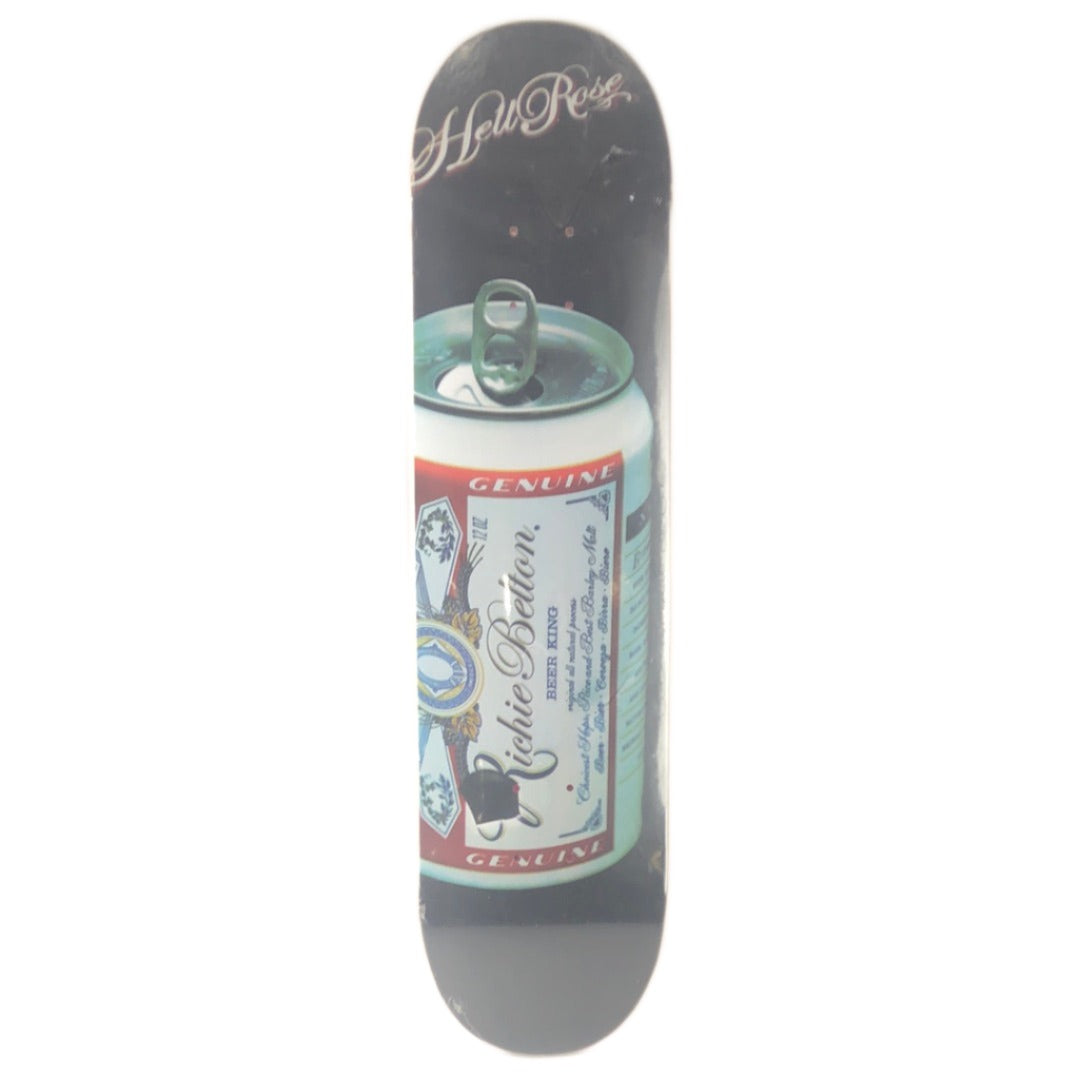 Hellrose Richie Belton Beer Graphic Black White Size 7.9" Skateboard Deck
