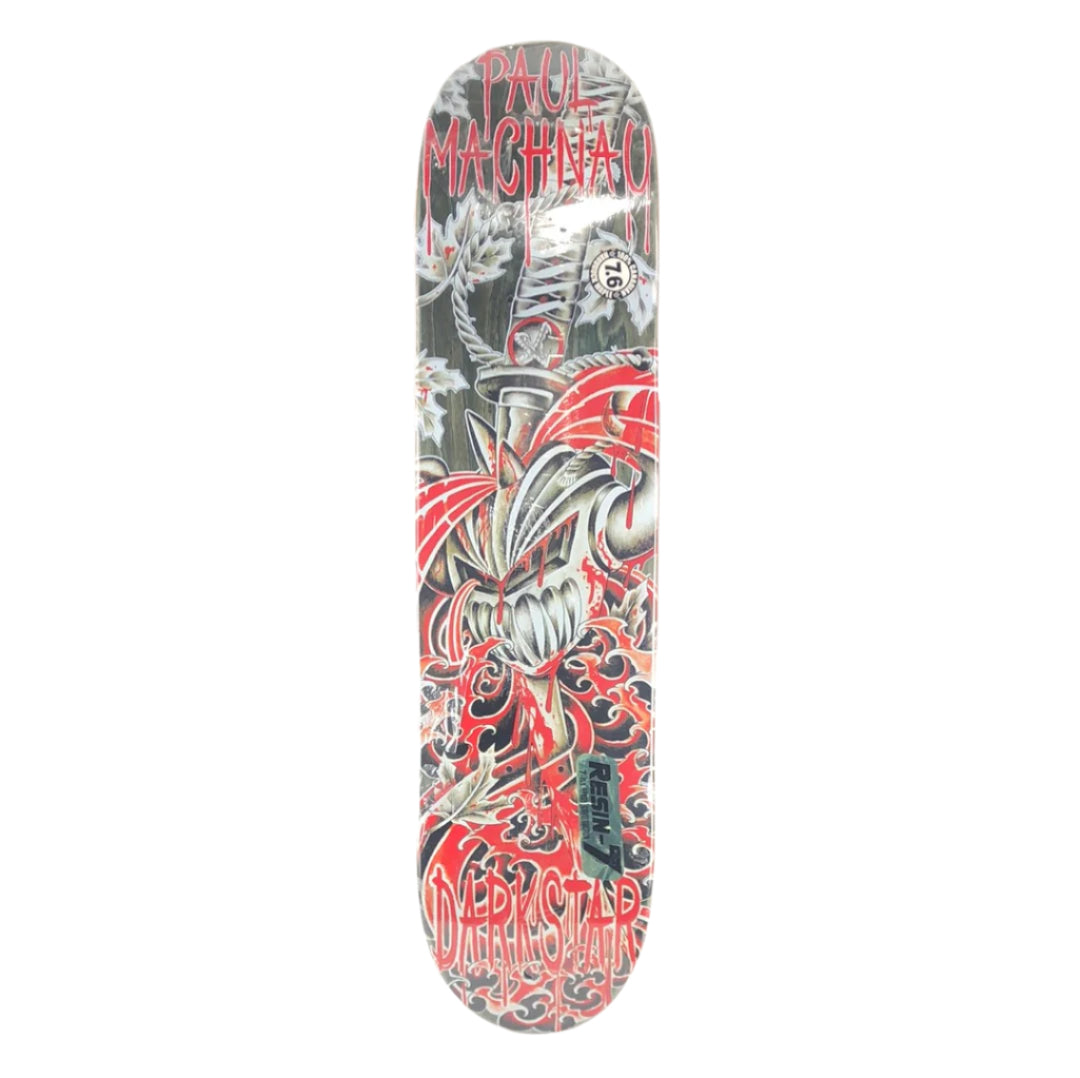 Darkstar Paul Machnau Sword Through The Head Red/White/Black Size 7.625" Vintage NOS Deck