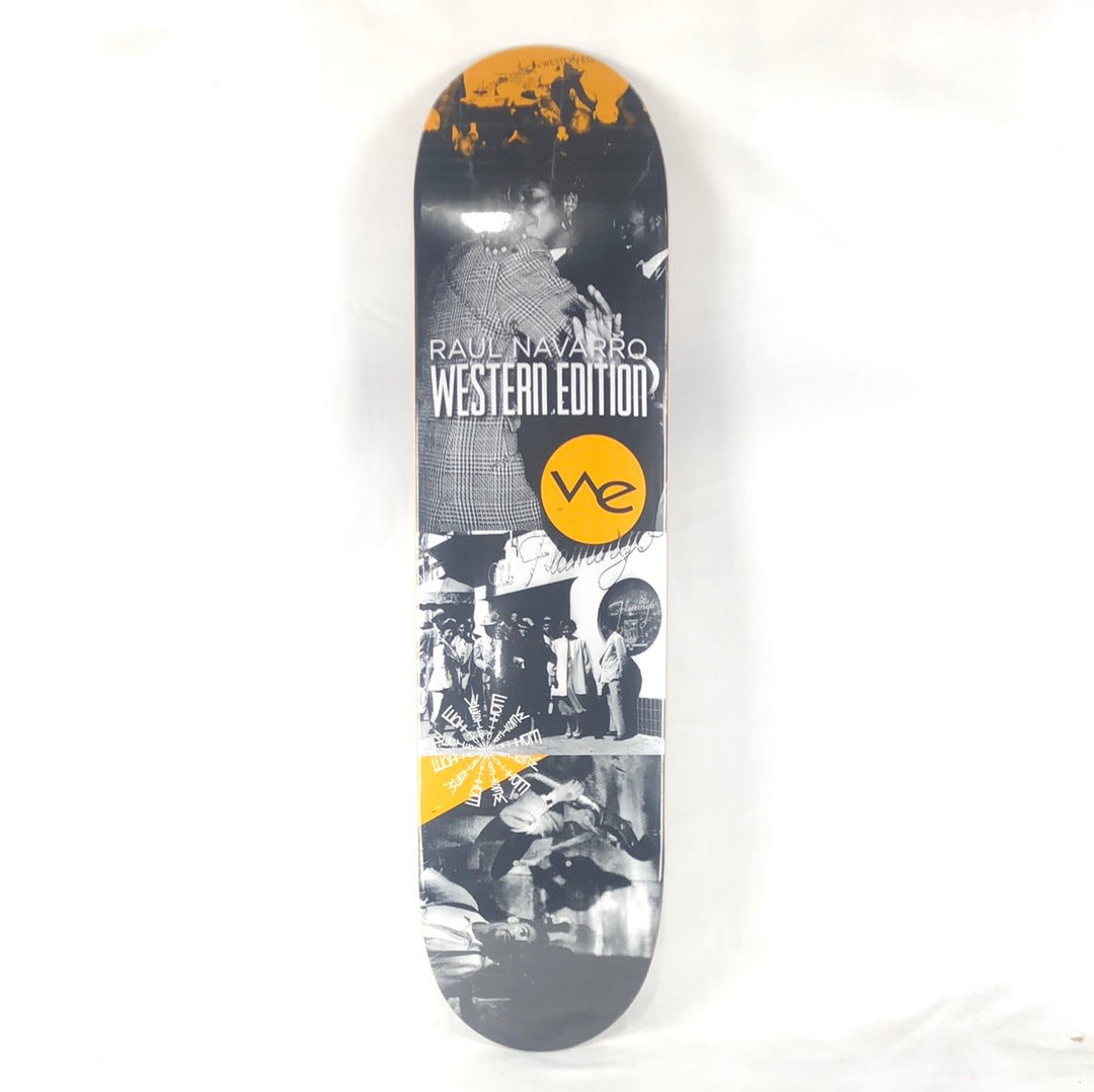 Western Edition Raul Navarro Black and White Pictures Black/White/Grey/Yellow Size 7.75 Skateboard Deck