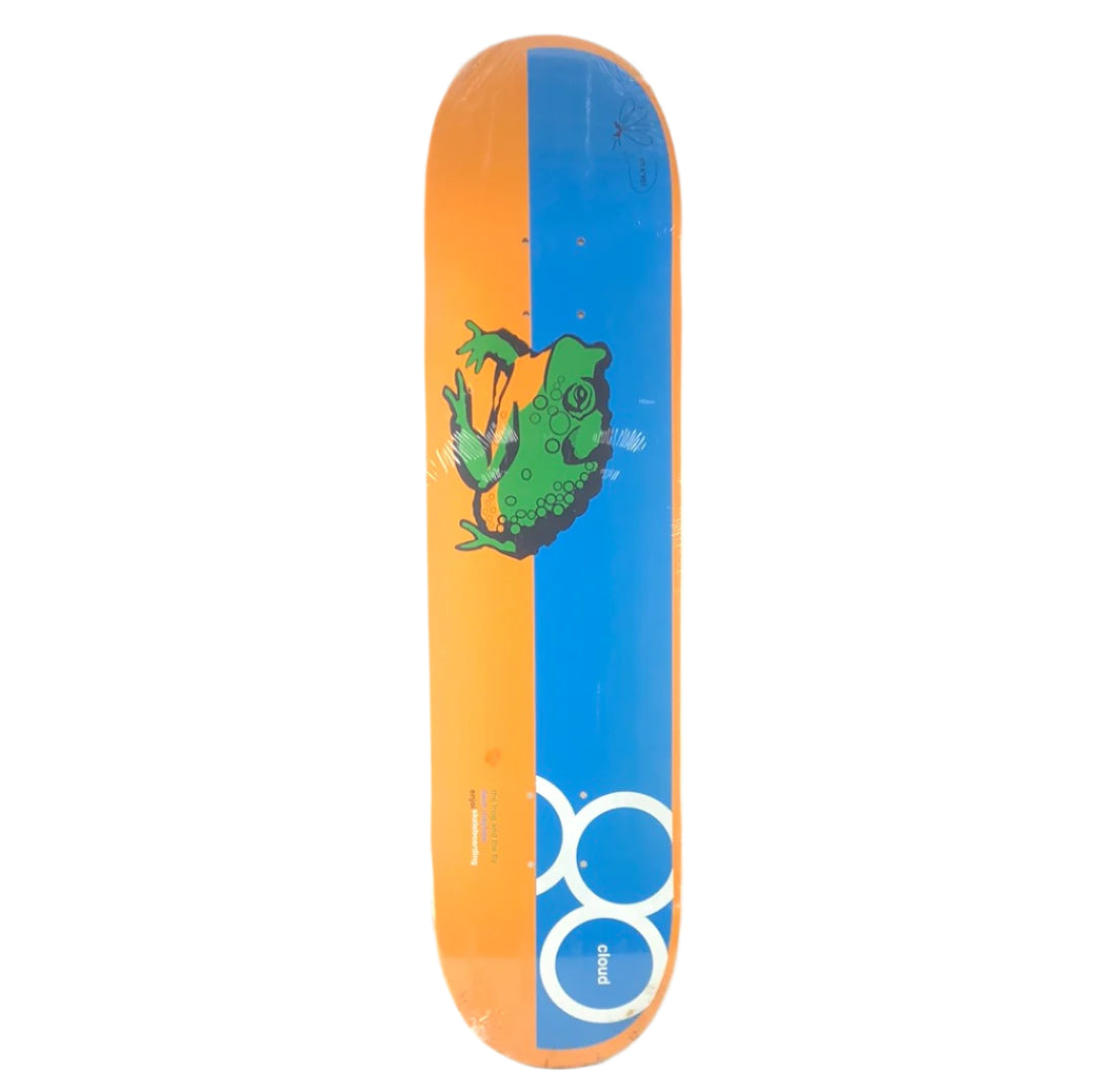 Enjoi Dave Mayhew The Frog And The Fly Orange/Blue/Green/White Size 8.0" Vintage NOS Skateboard Deck