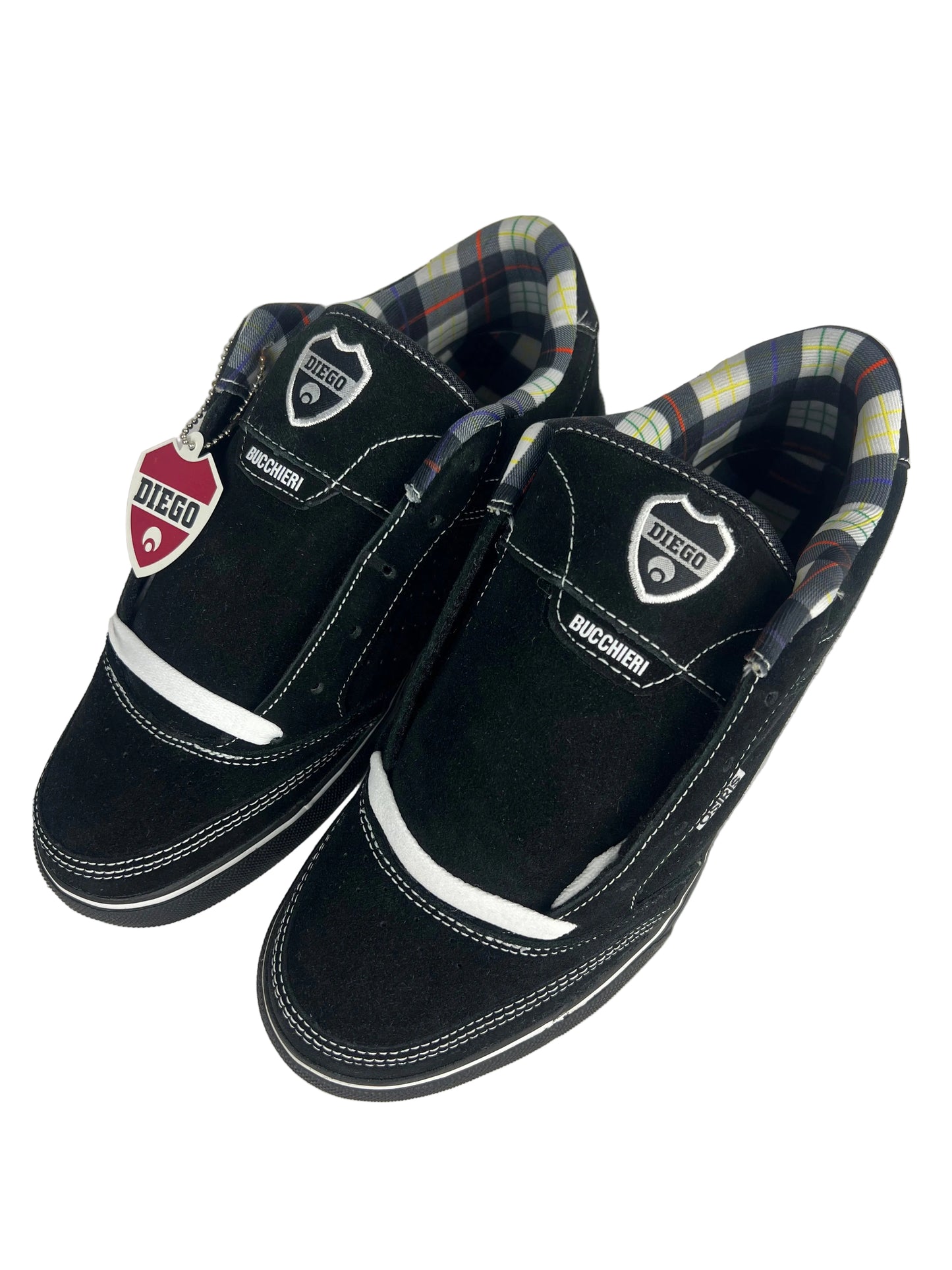 Osiris Diego Bucchieri Cleaver Black Plaid US Mens Size 9.5 Shoes