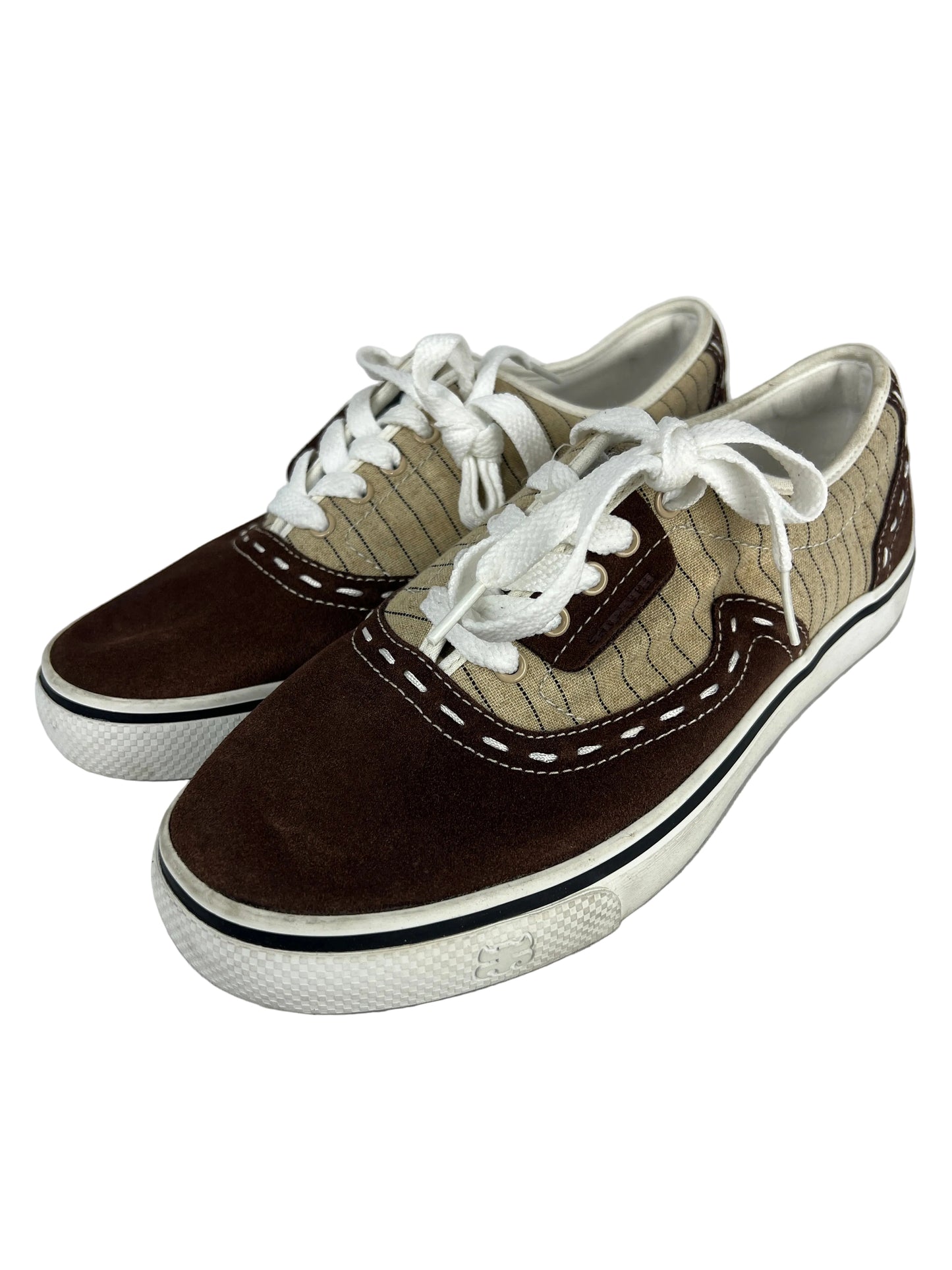 Ipath Brown Khaki Pinstripe US Mens Size 9.0 Classic Sample Shoes