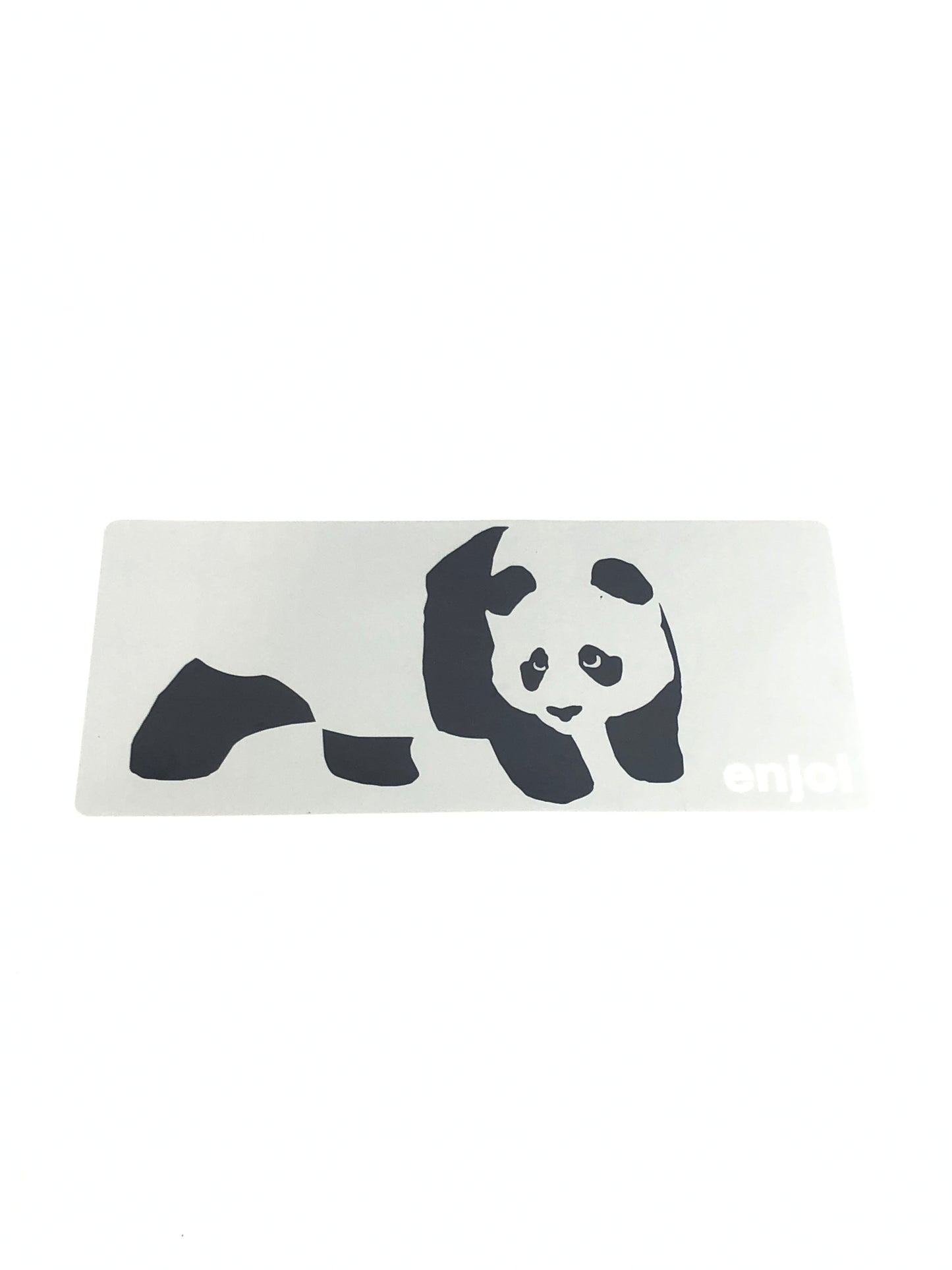 Enjoi Skateboards Panda Clear Grey Black 12.5" x 6" (Large) Sticker