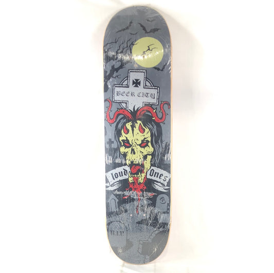 Beer City Loud Ones Graphic Grey/Black 8.5" Skateboard Deck