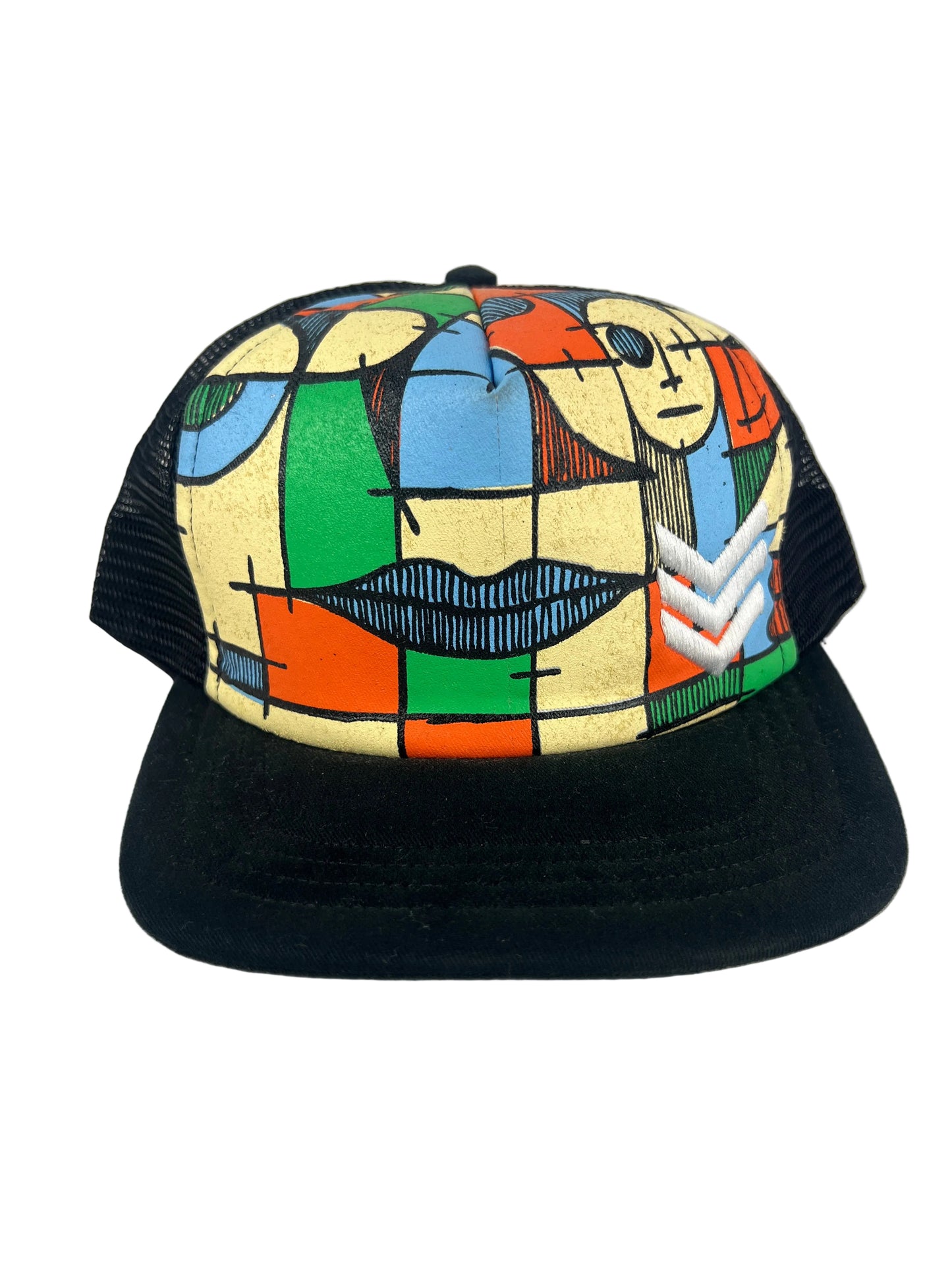 VOX Dan Drehobl Cubed Black Multi One Size Fits All Vintage Snapback Mesh Trucker Hat