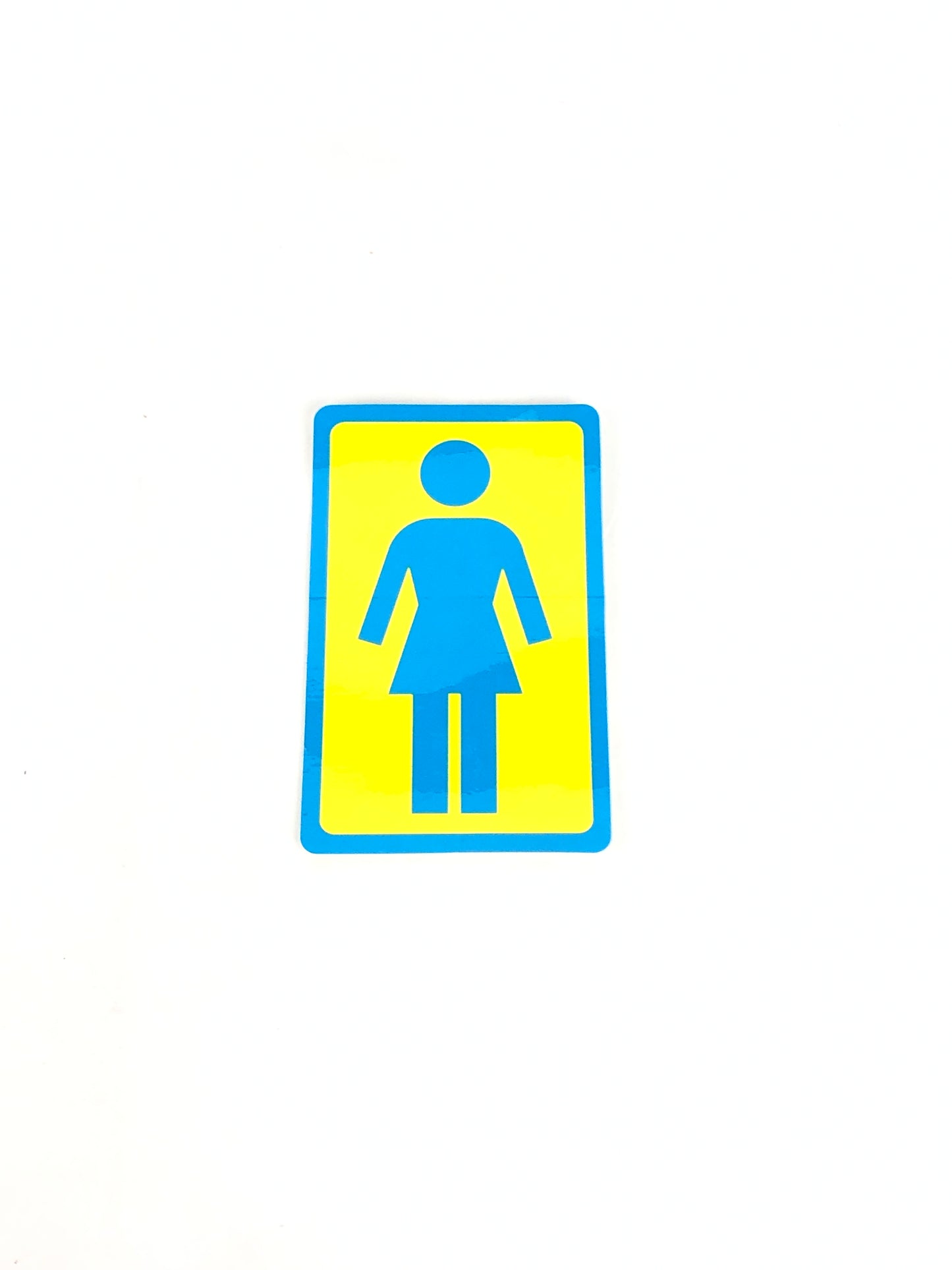Girl Skateboards Logo Blue Yellow 4" x 6" Sticker