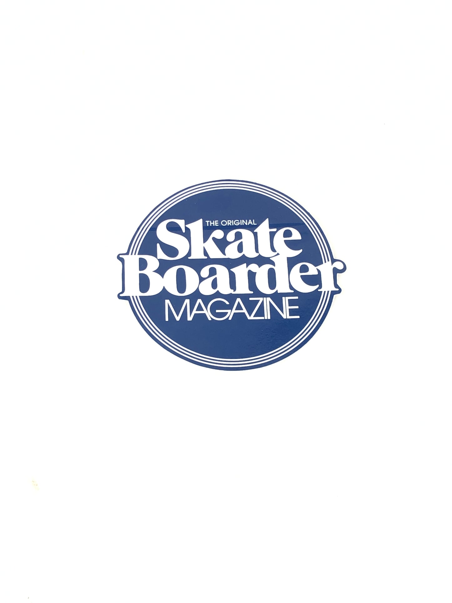 Skateboarder Magazine The Original White Blue 4.5" x 4.5" Sticker