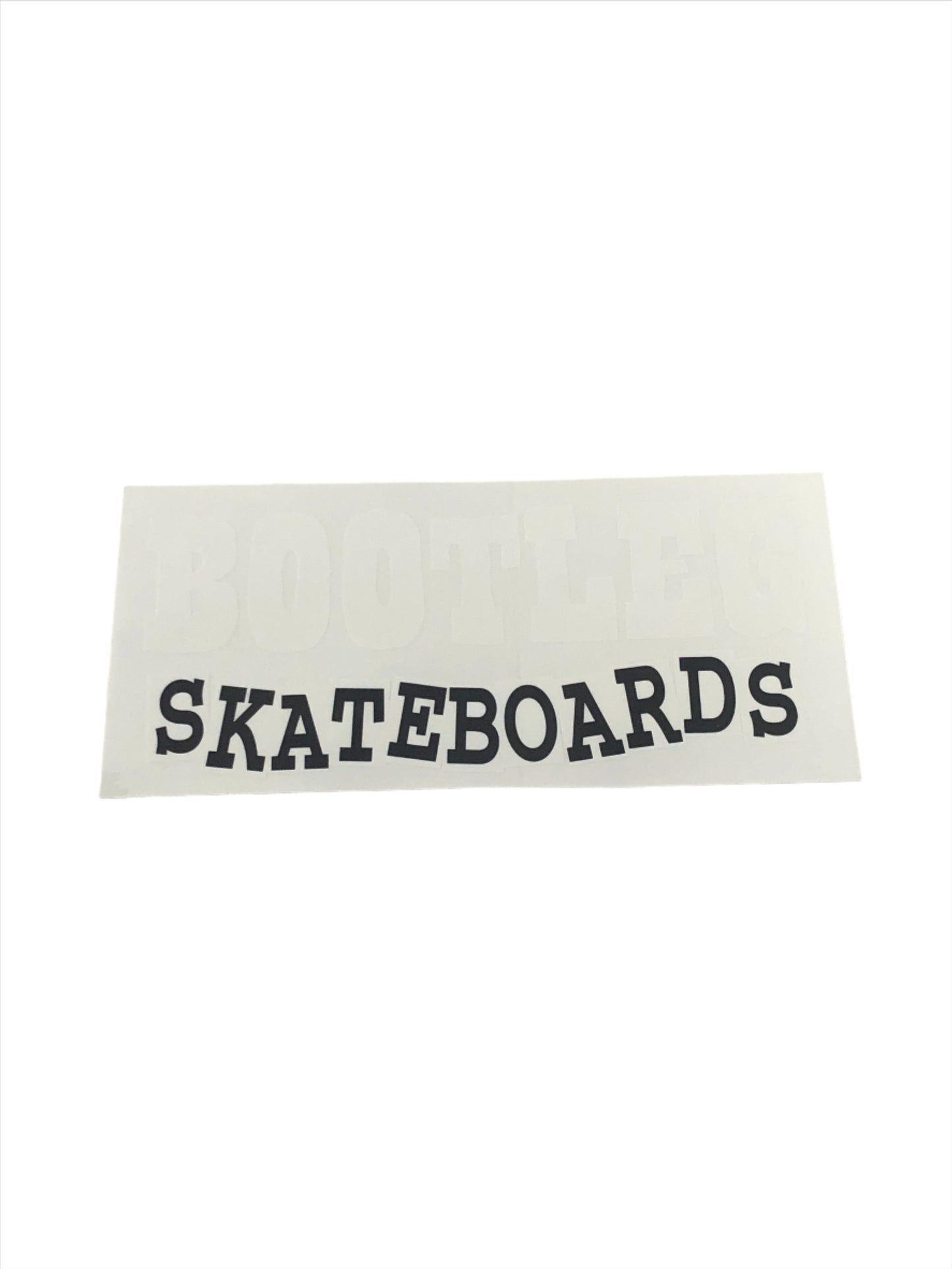 Bootleg Skateboards Clear White Black 9.5" x 4.5"