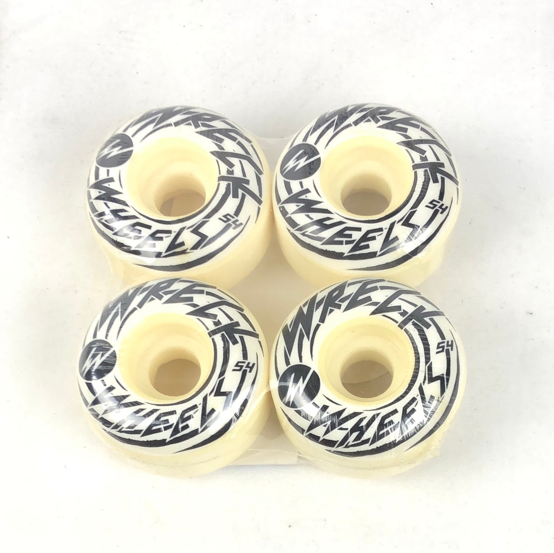 Wreck Logo White Black 54mm Skateboard Wheels