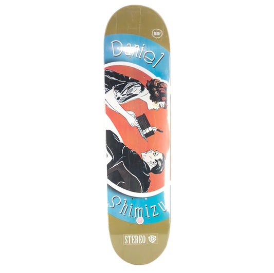 Stereo Daniel Shimizu Cake Serving Graphic Army Green/Blue/Orange/Black/White Size 7.75" Vintage NOS Deck