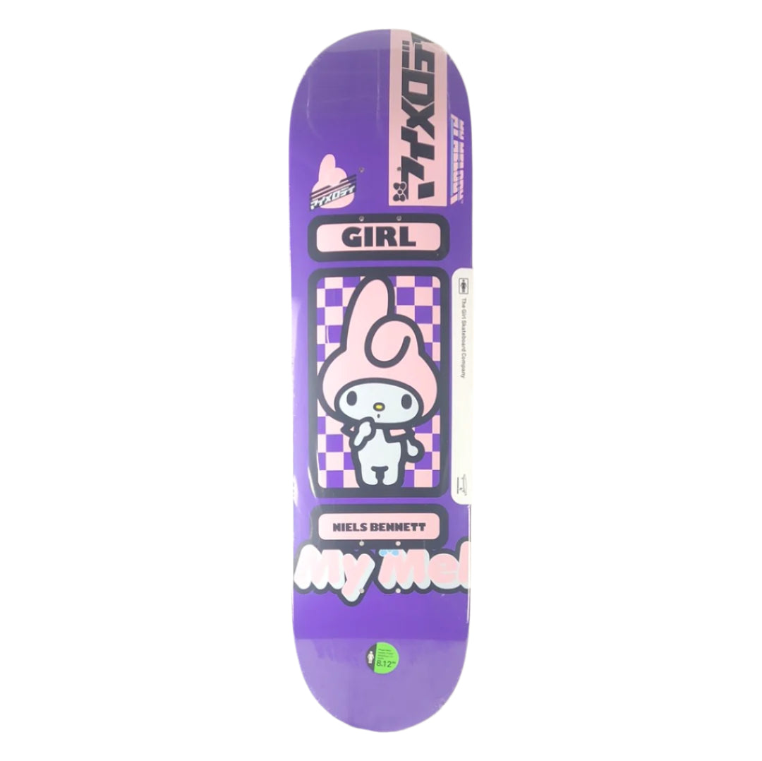 Girl Niels Bennett My Melody Sanrio Purple/Pink/Black Size 8.12" Skateboard Deck