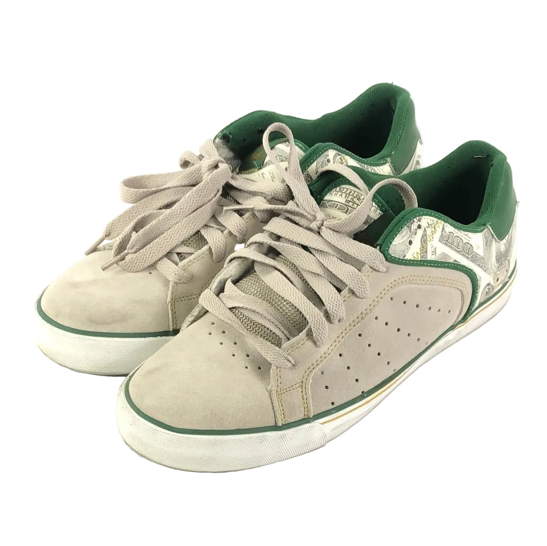Supra Suprano Jim Greco White/Money US Mens Size 10.5 Shoes
