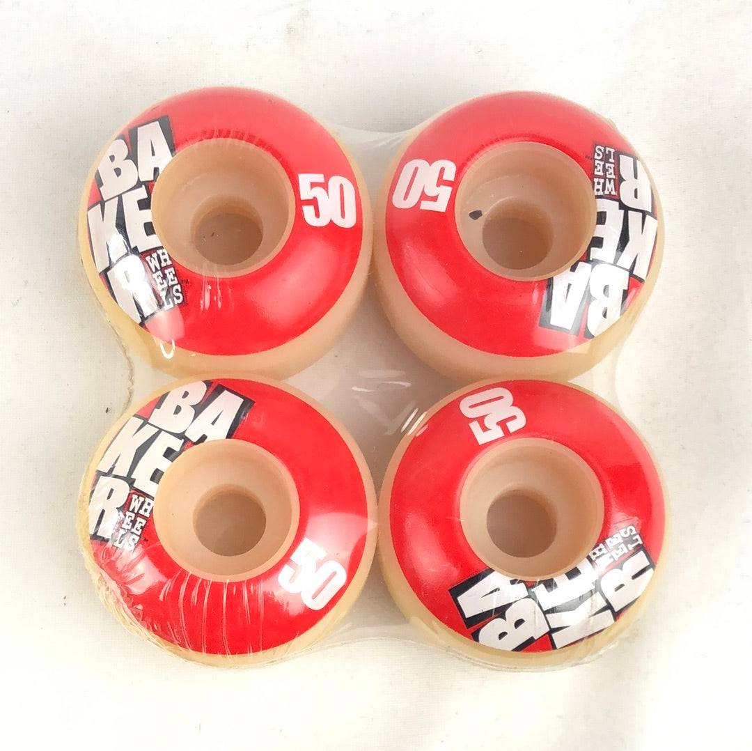 Baker Logo Red White Black 50mm NOS Skateboard Wheels