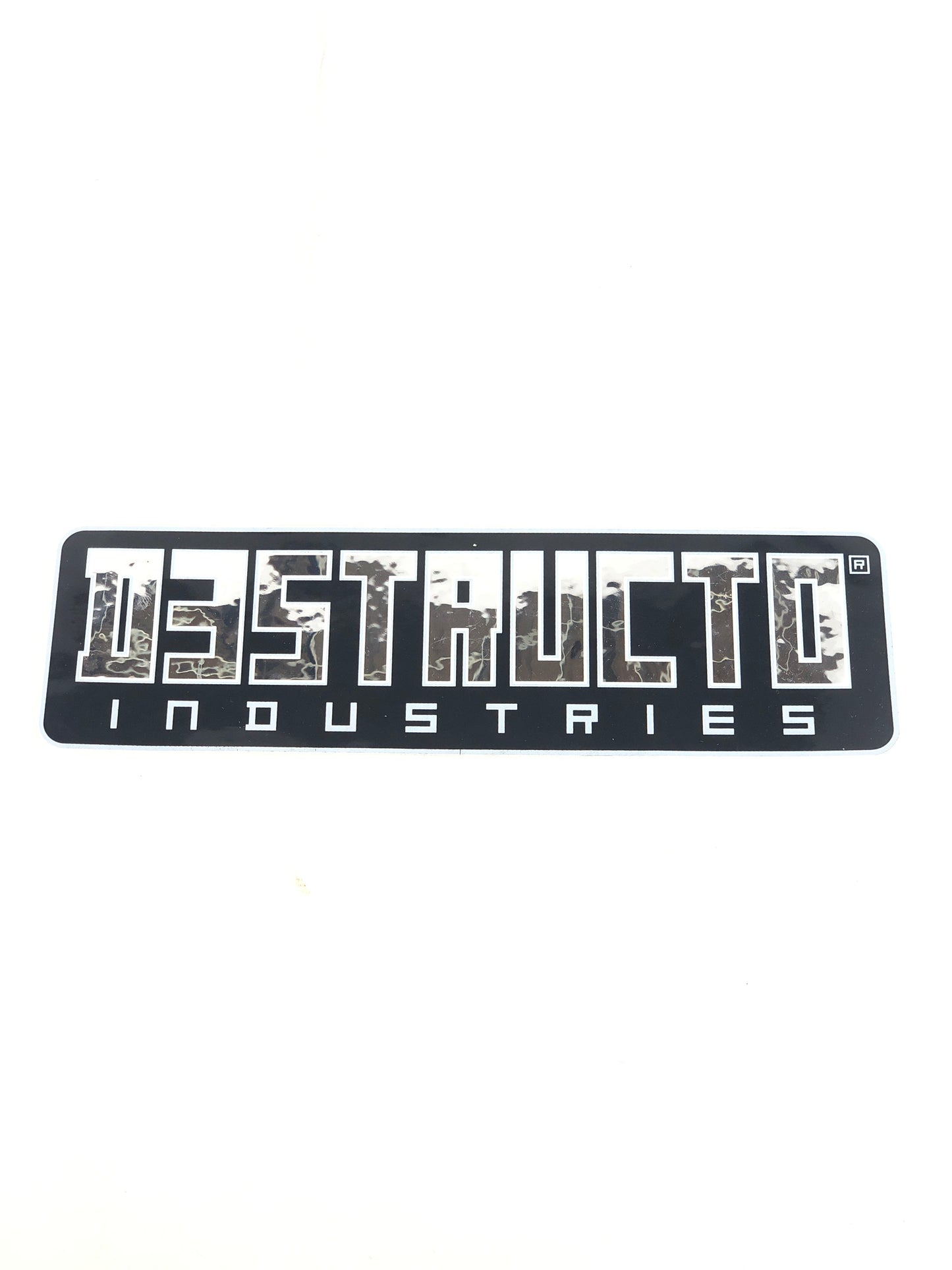 Destructo Trucks Usa Black Silver Foil 9" x 2.5" Sticker