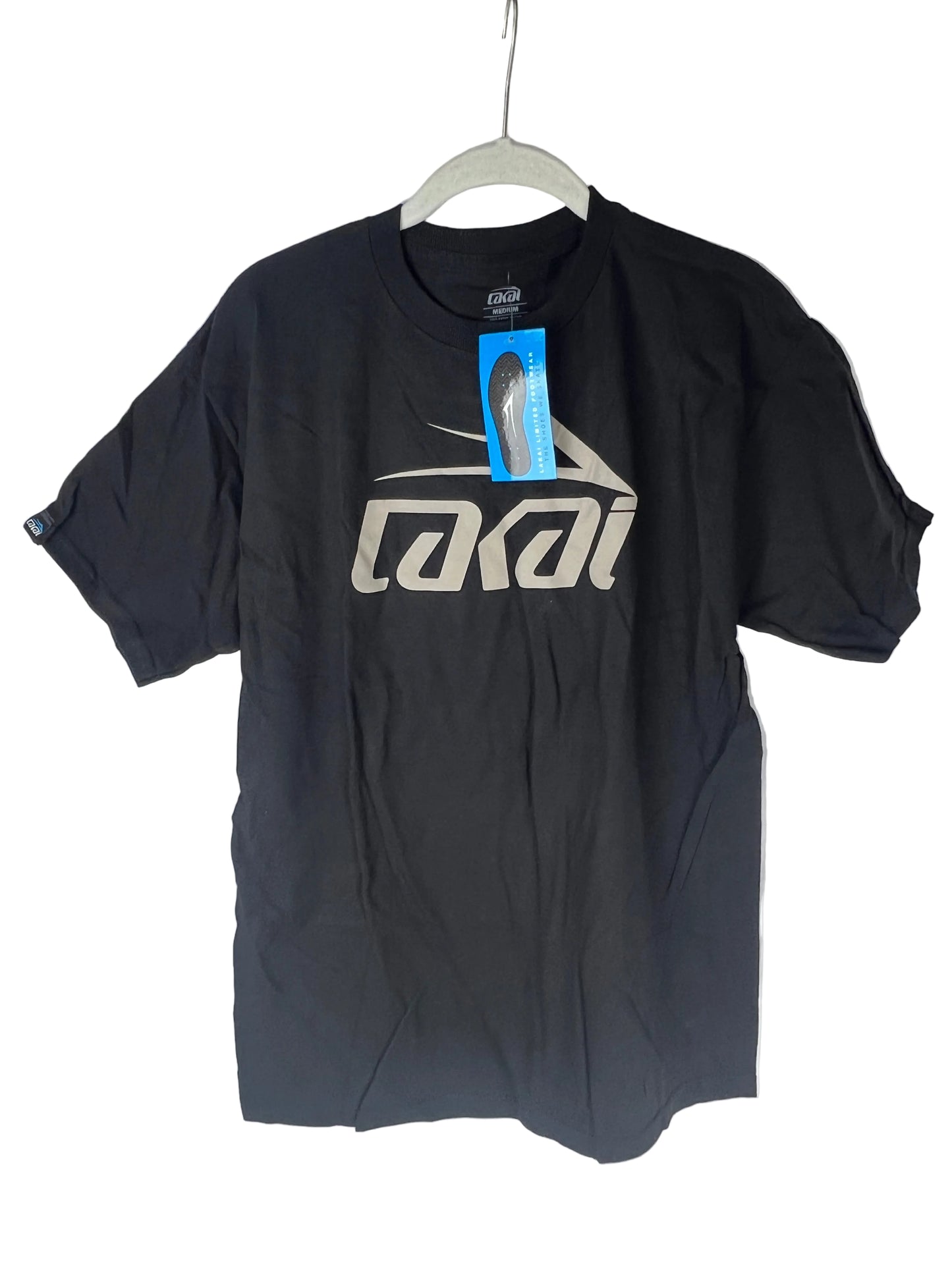 Lakai Lakai Logo Black Grey Size M S/s Vintage Shirt