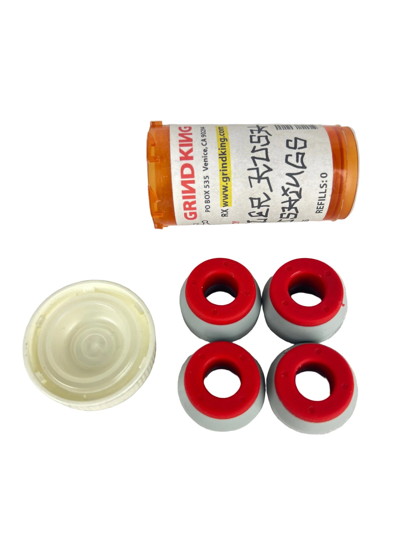 Grind King Cure For The Common Bushing RX Pharmacy Grey Red Vintage NOS Bushings