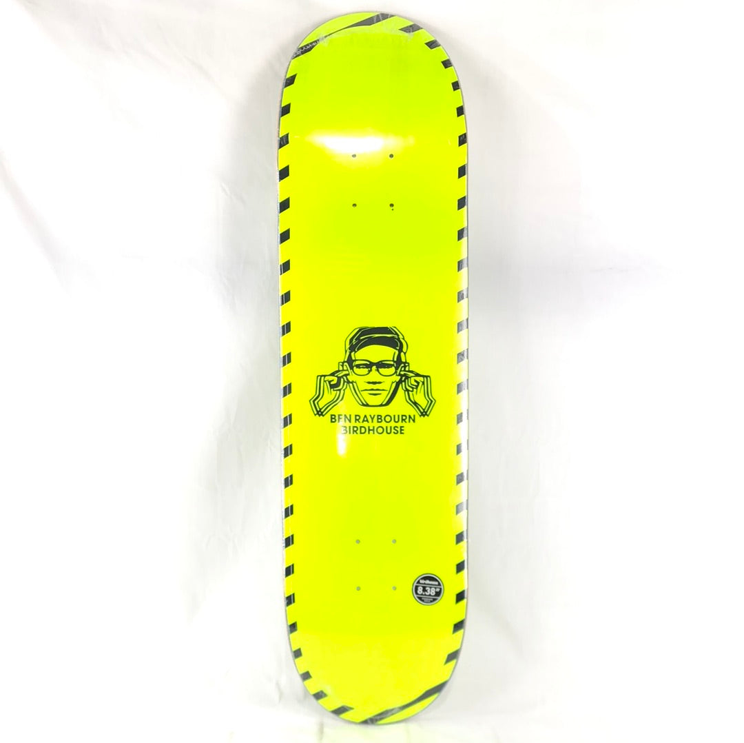Birdhouse Ben Raybourn Ears Plugged Neon/Black Size 8.38 Skateboard Deck