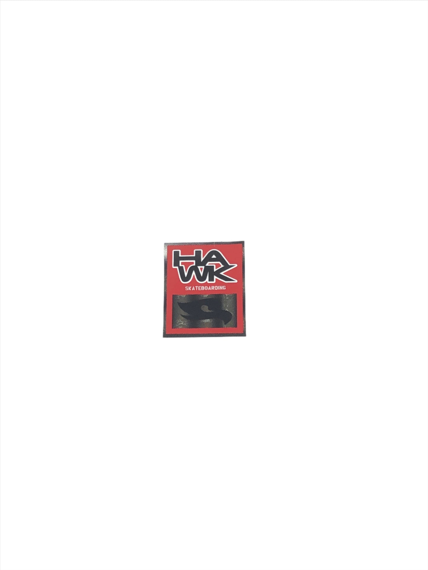 Hawk Skateboarding Foil Holo Black Red 2" x 2" Sticker Vintage NOS